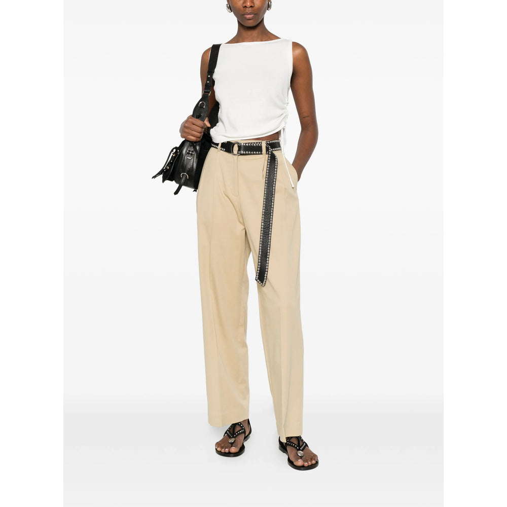 Dunst Pleated Cotton-Nylon Blend Trousers — Beige, view 2