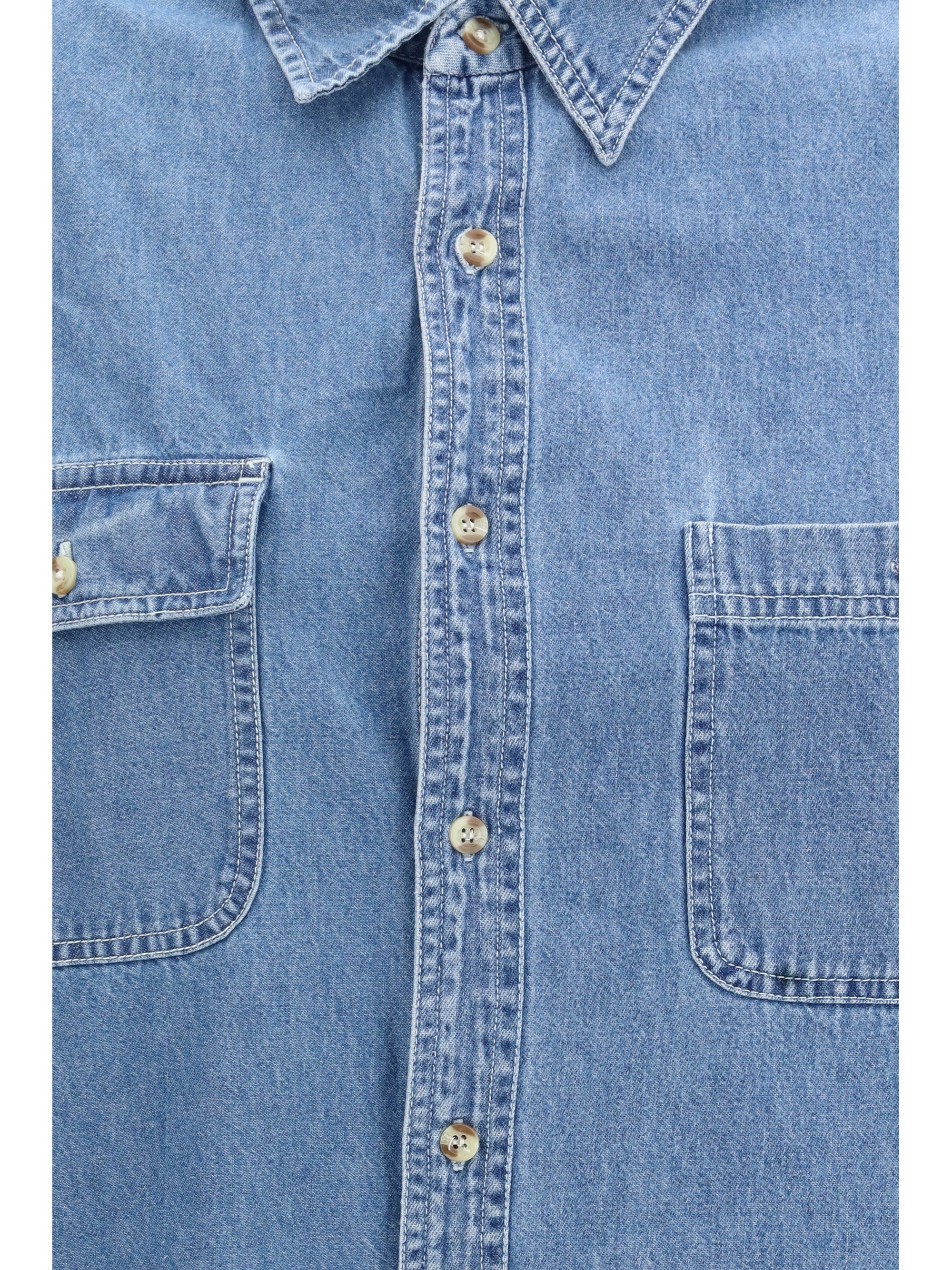 E.L.V. Denim Shirt — Blue, view 3