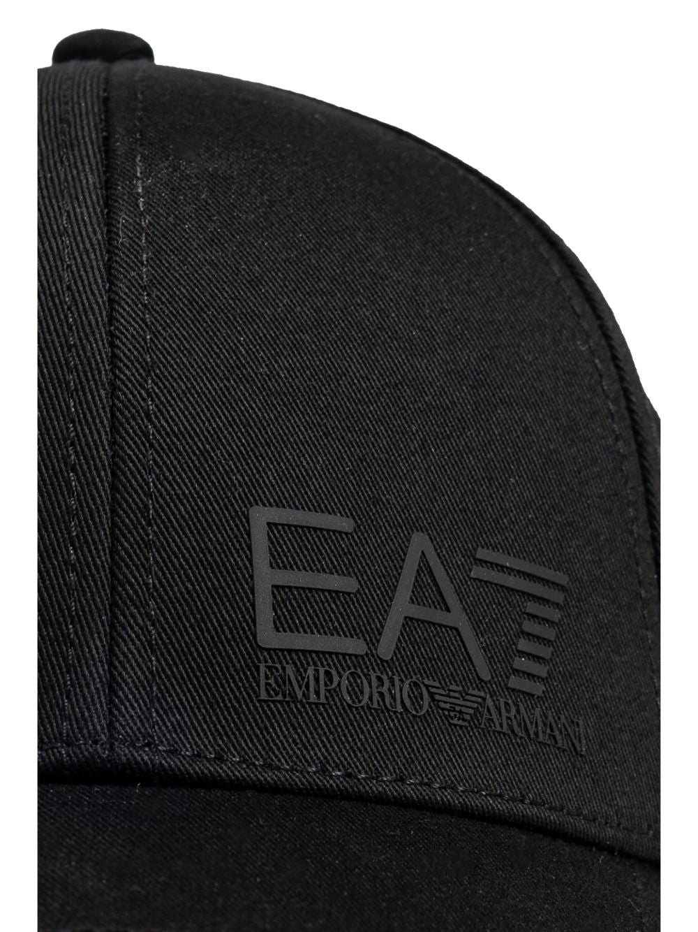 EA7 Logo-Embroidered Baseball Cap — Black, view 2