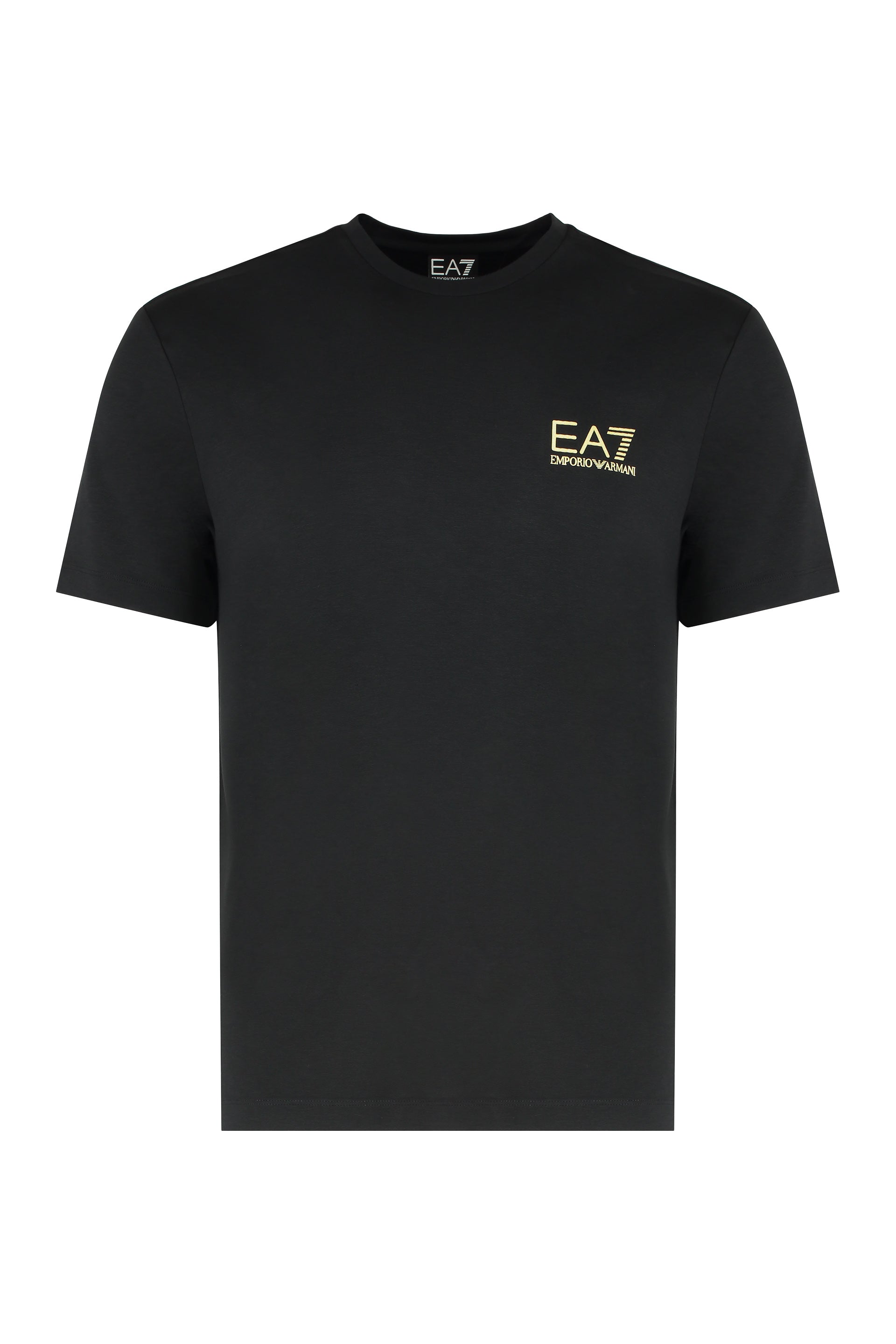 EA7 Logo-Embroidered T-Shirt — Black by EA7