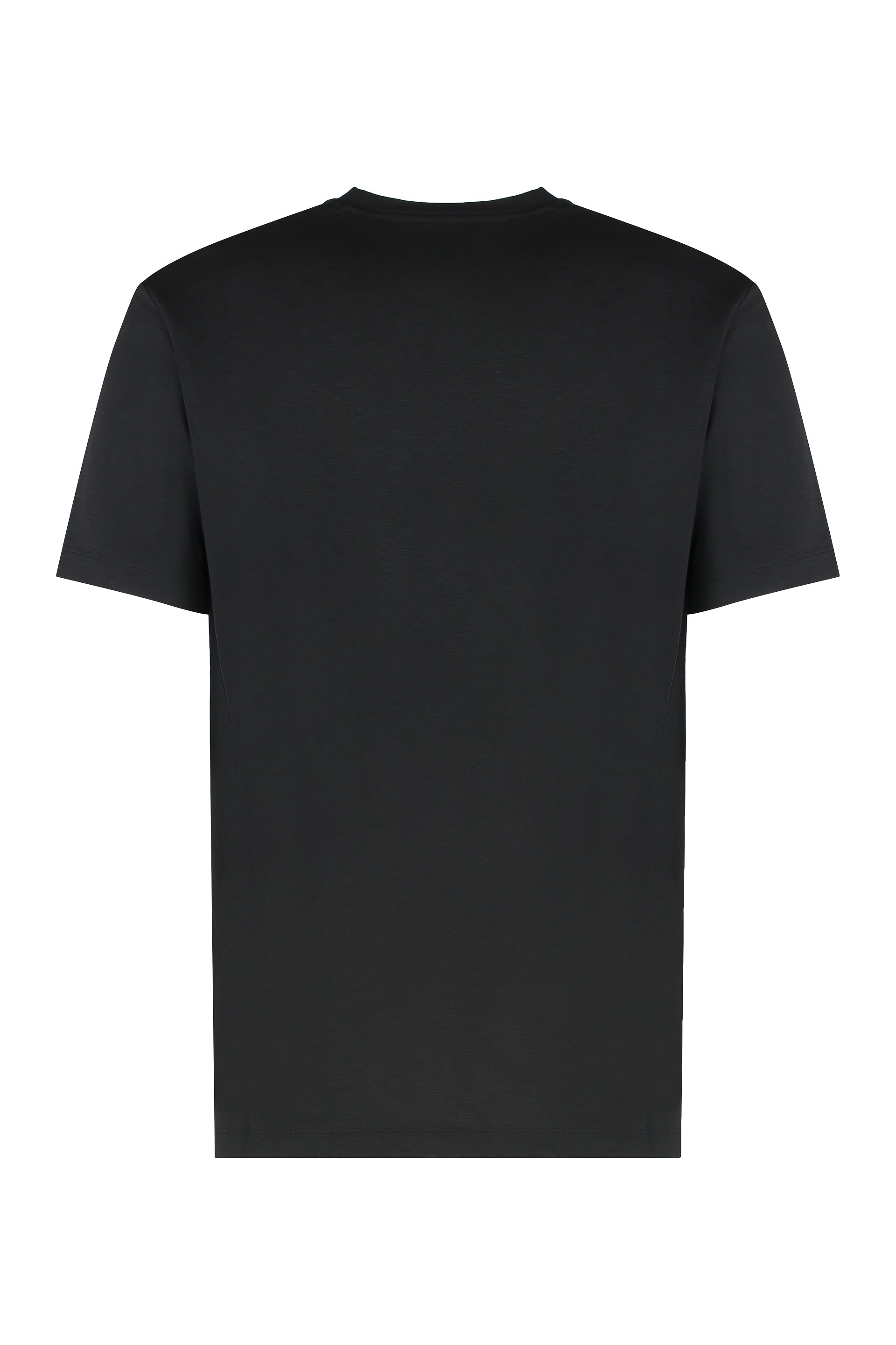 EA7 Logo-Embroidered T-Shirt — Black, view 2