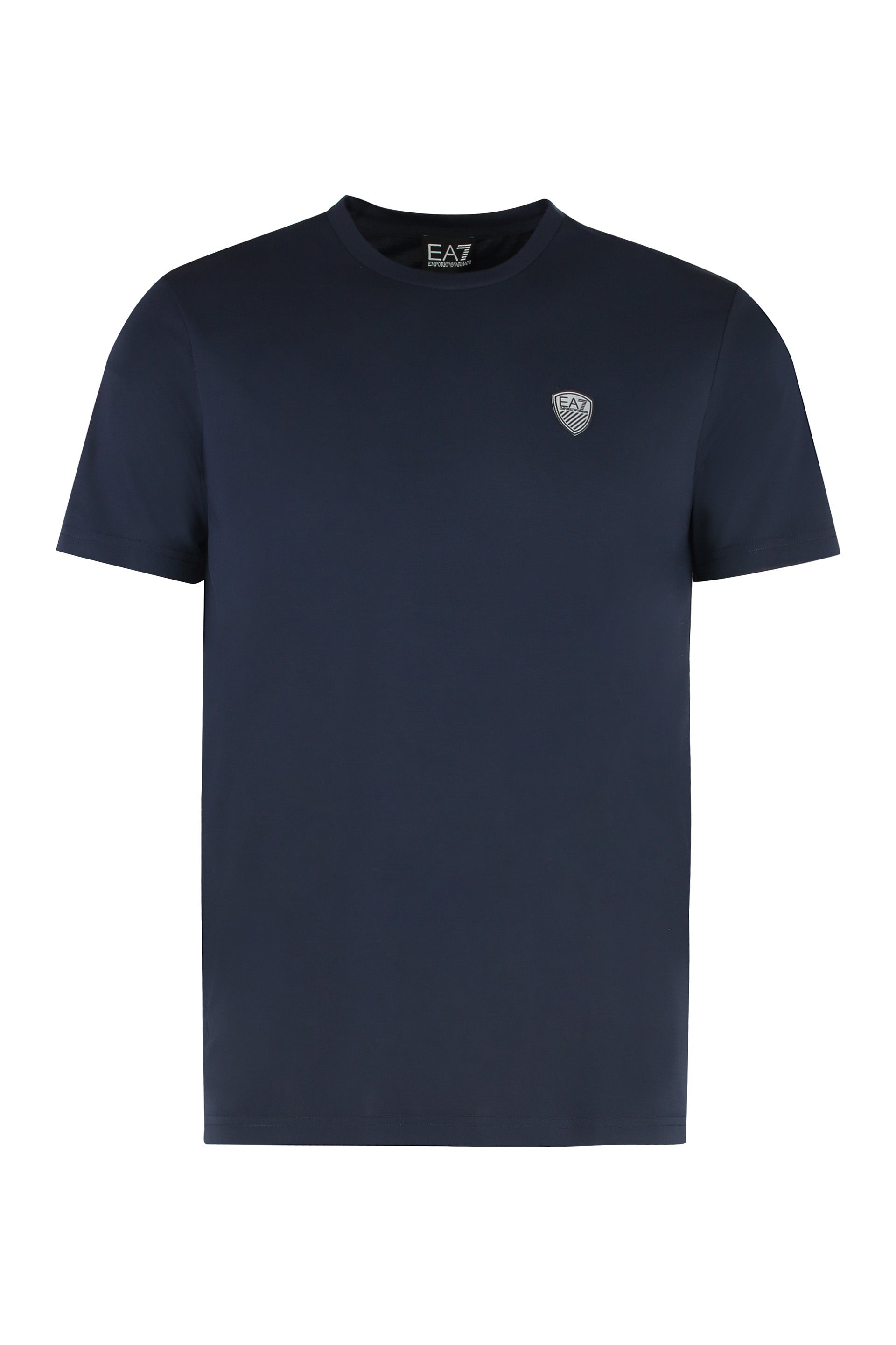 EA7 Logo-Embroidered T-Shirt — Navy by EA7