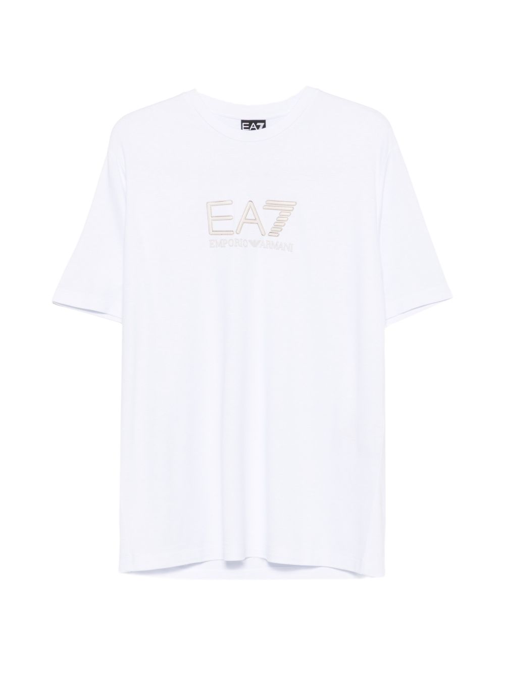 EA7 Logo-Embroidered T-Shirt — White by EA7