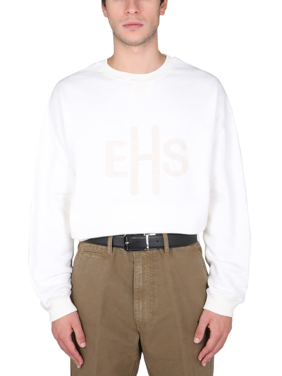 East Harbour Surplus Cotton-Jersey Sweatshirt — White, view 2