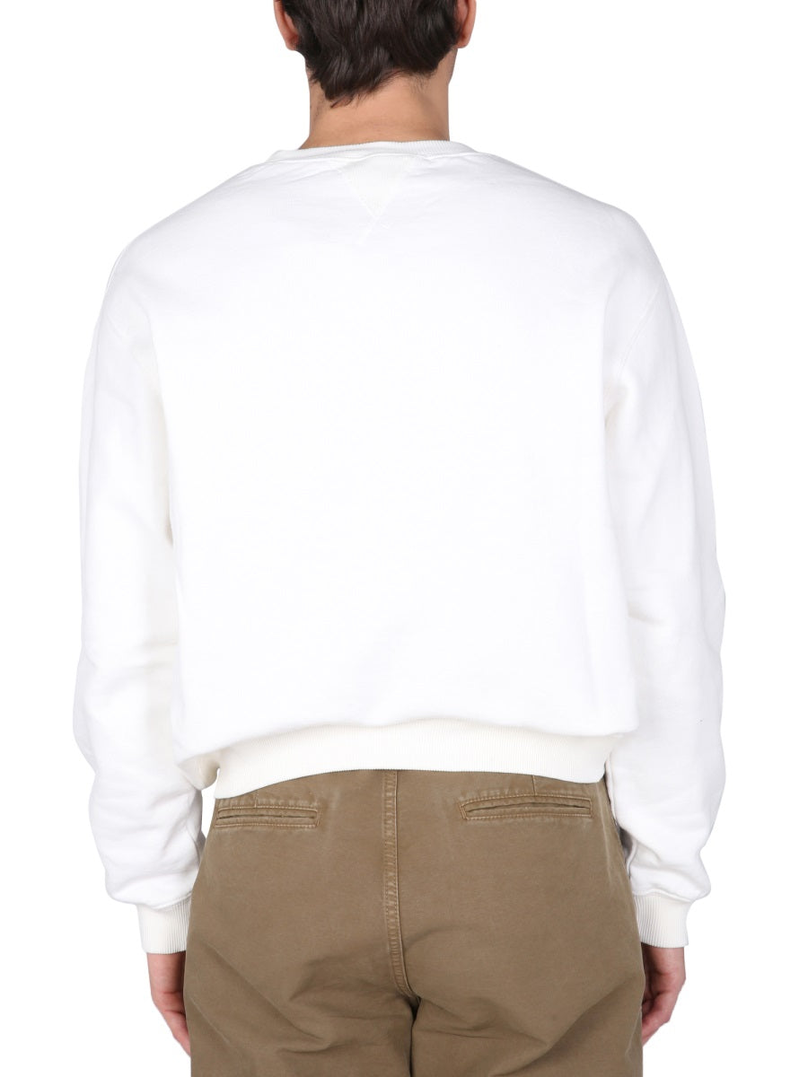 East Harbour Surplus Cotton-Jersey Sweatshirt — White, view 3