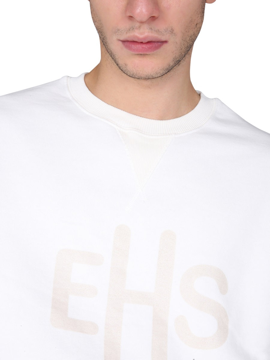 East Harbour Surplus Cotton-Jersey Sweatshirt — White, view 4