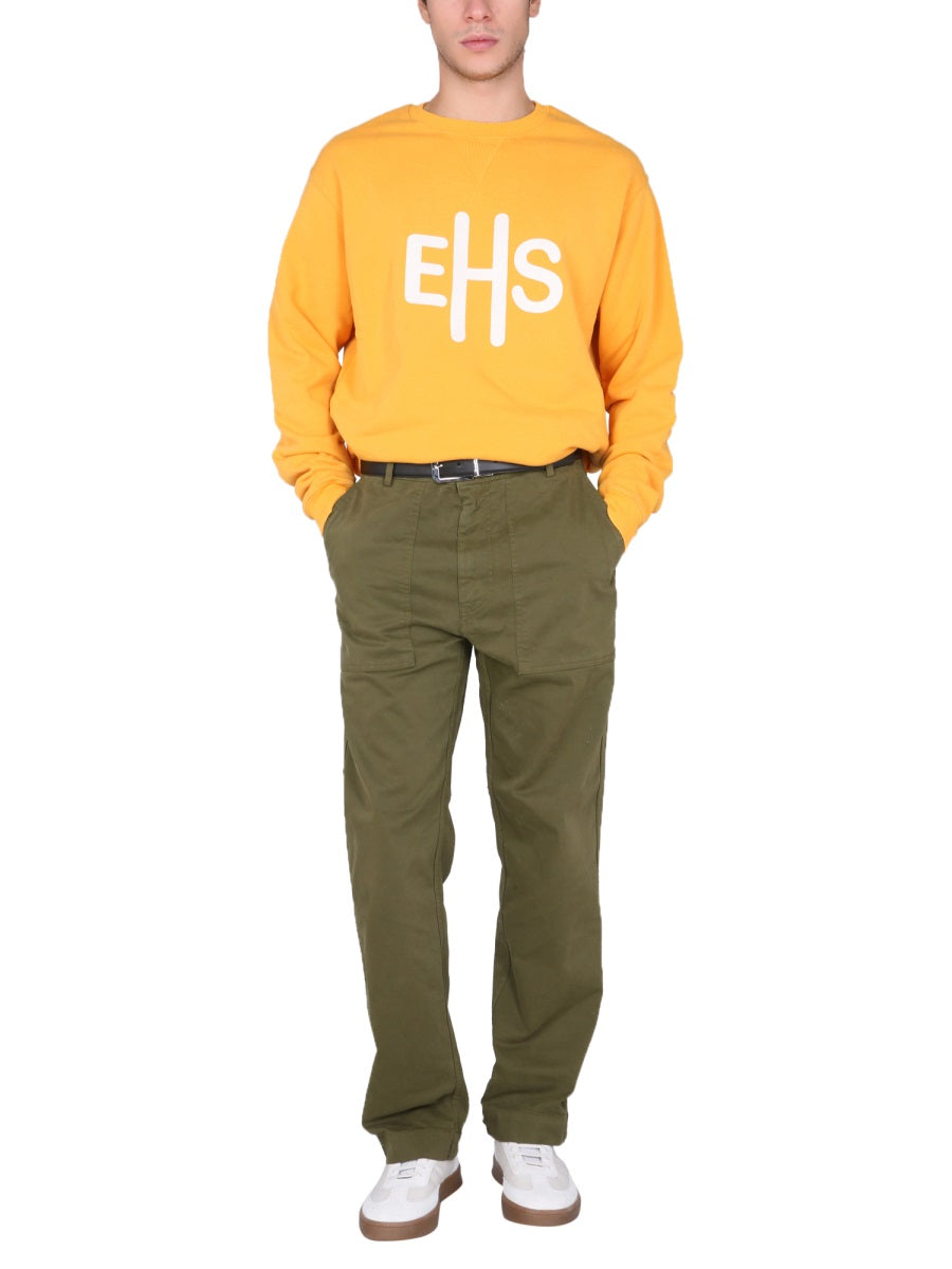 East Harbour Surplus Crew Neck Cotton Sweatshirt — Yellow by East Harbour Surplus