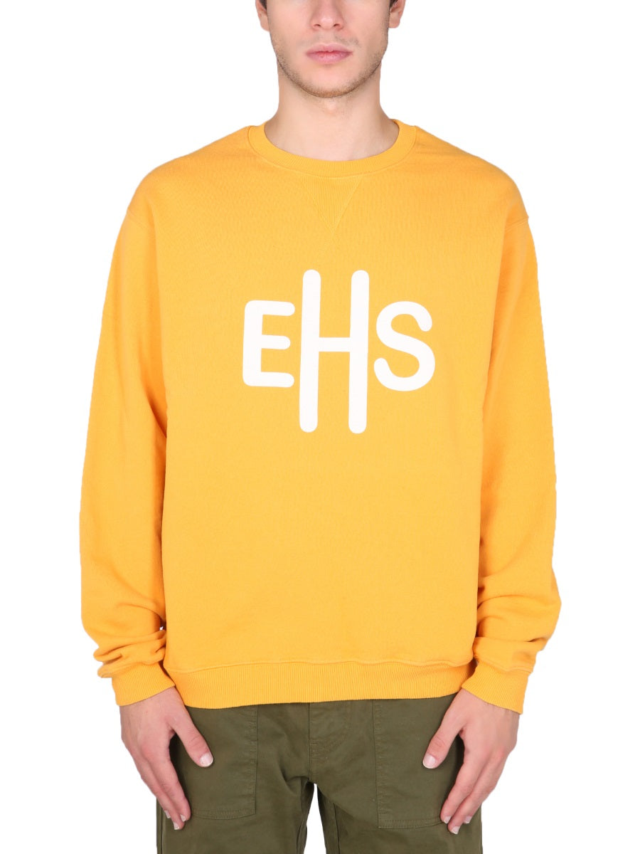 East Harbour Surplus Crew Neck Cotton Sweatshirt — Yellow, view 2