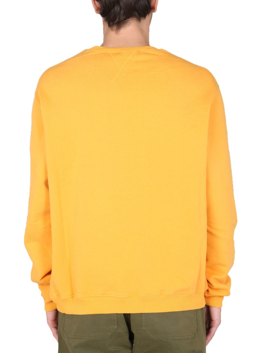 East Harbour Surplus Crew Neck Cotton Sweatshirt — Yellow, view 3