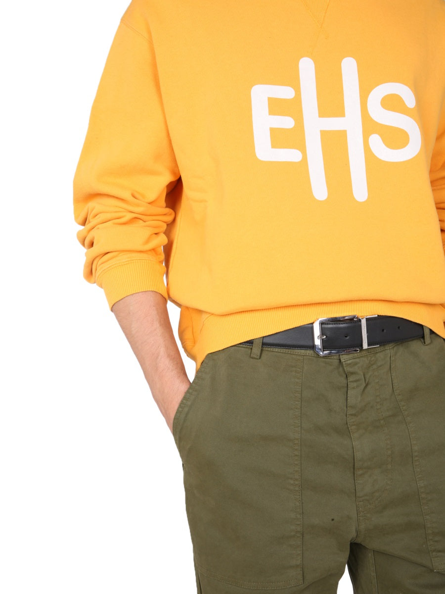 East Harbour Surplus Crew Neck Cotton Sweatshirt — Yellow, view 4