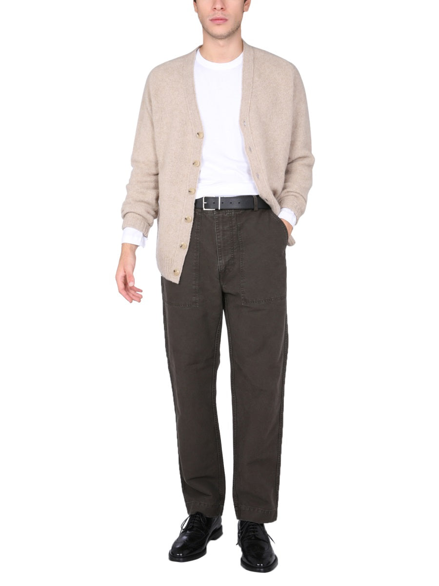 East Harbour Surplus Cotton Washed Ottoman Trousers — Brown, view 4