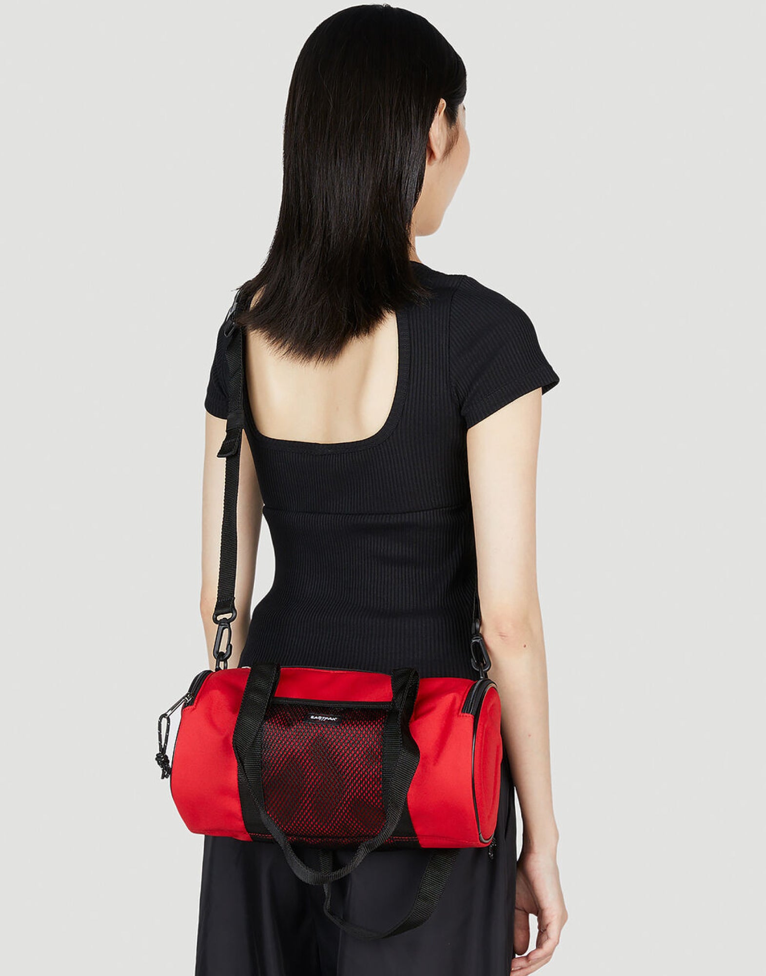 Eastpak Textile Duffle Shoulder Bag — Red, view 4