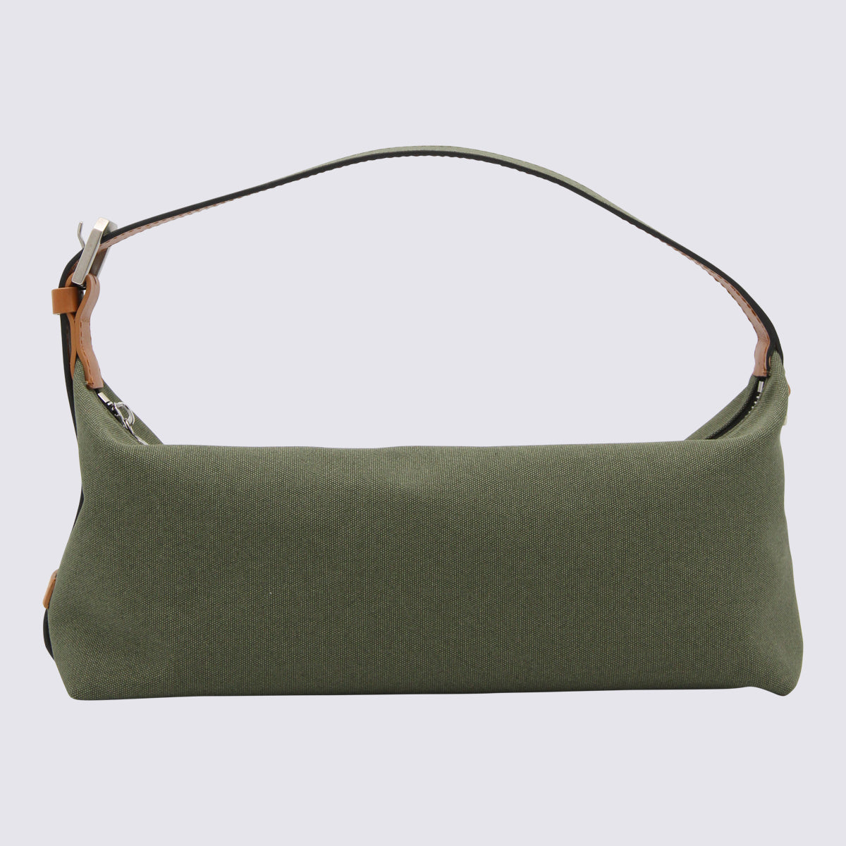 Eera Cotton Canvas Shoulder Bag — Green by Eera