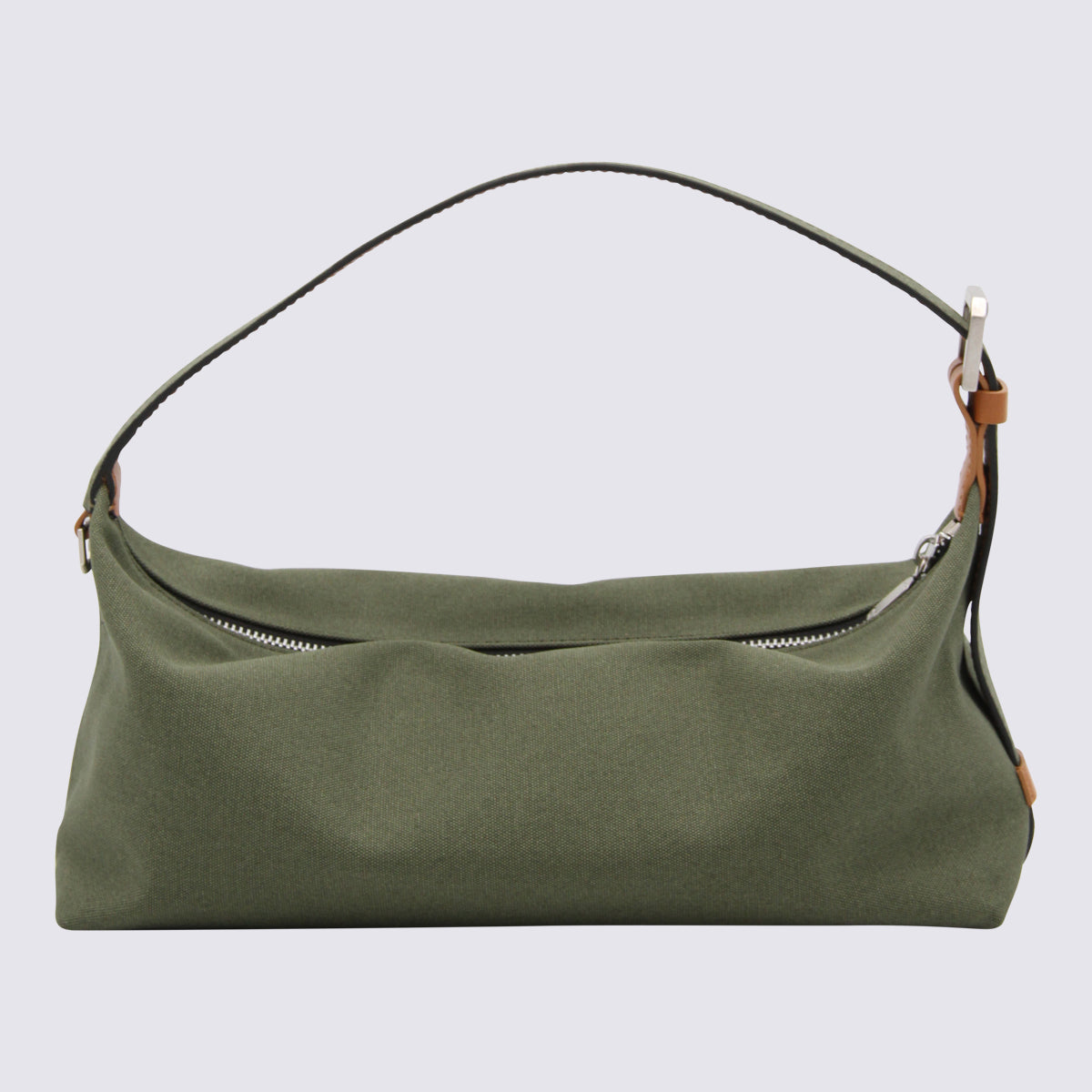 Eera Cotton Canvas Shoulder Bag — Green, view 2