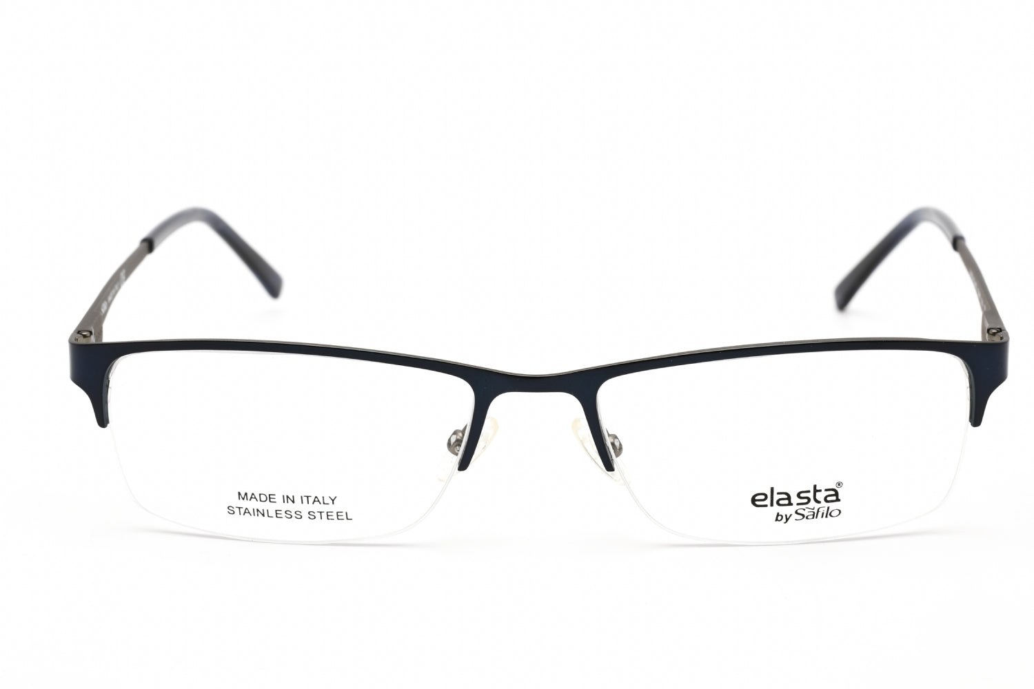 Elasta 3099 Metal Rectangular Eyeglasses — Navy, view 2