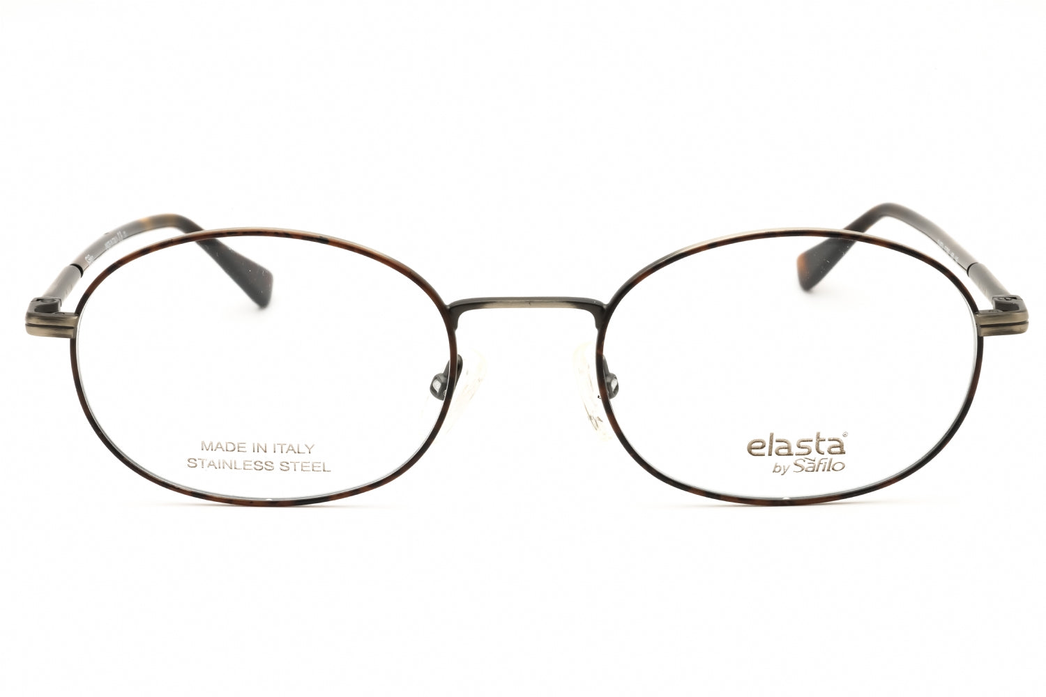 Elasta E7247 Oval Metal Eyeglasses — Gray, view 2
