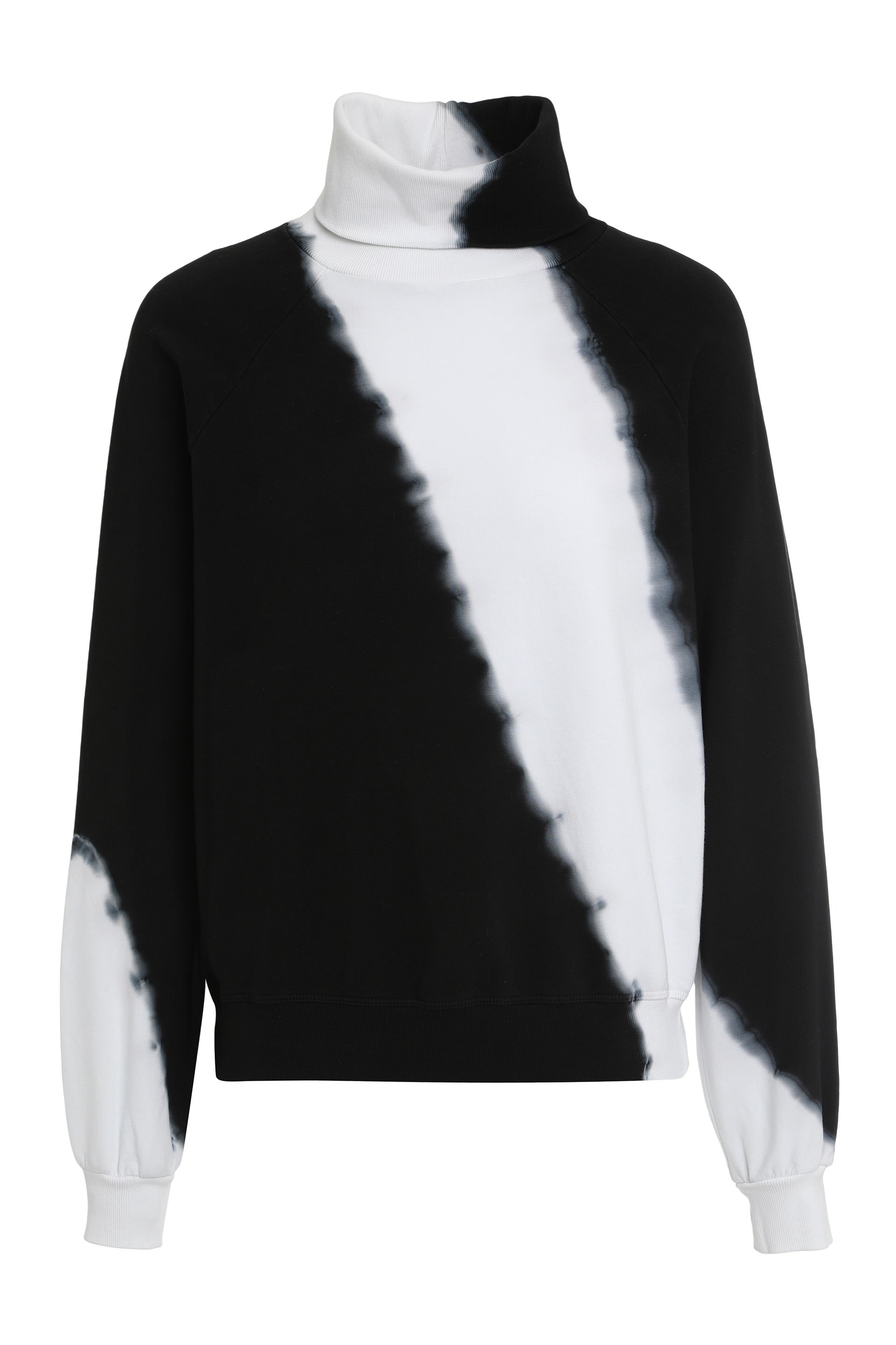 Electric & Rose Tie-Dye Turtleneck Sweater — Black by Electric & Rose