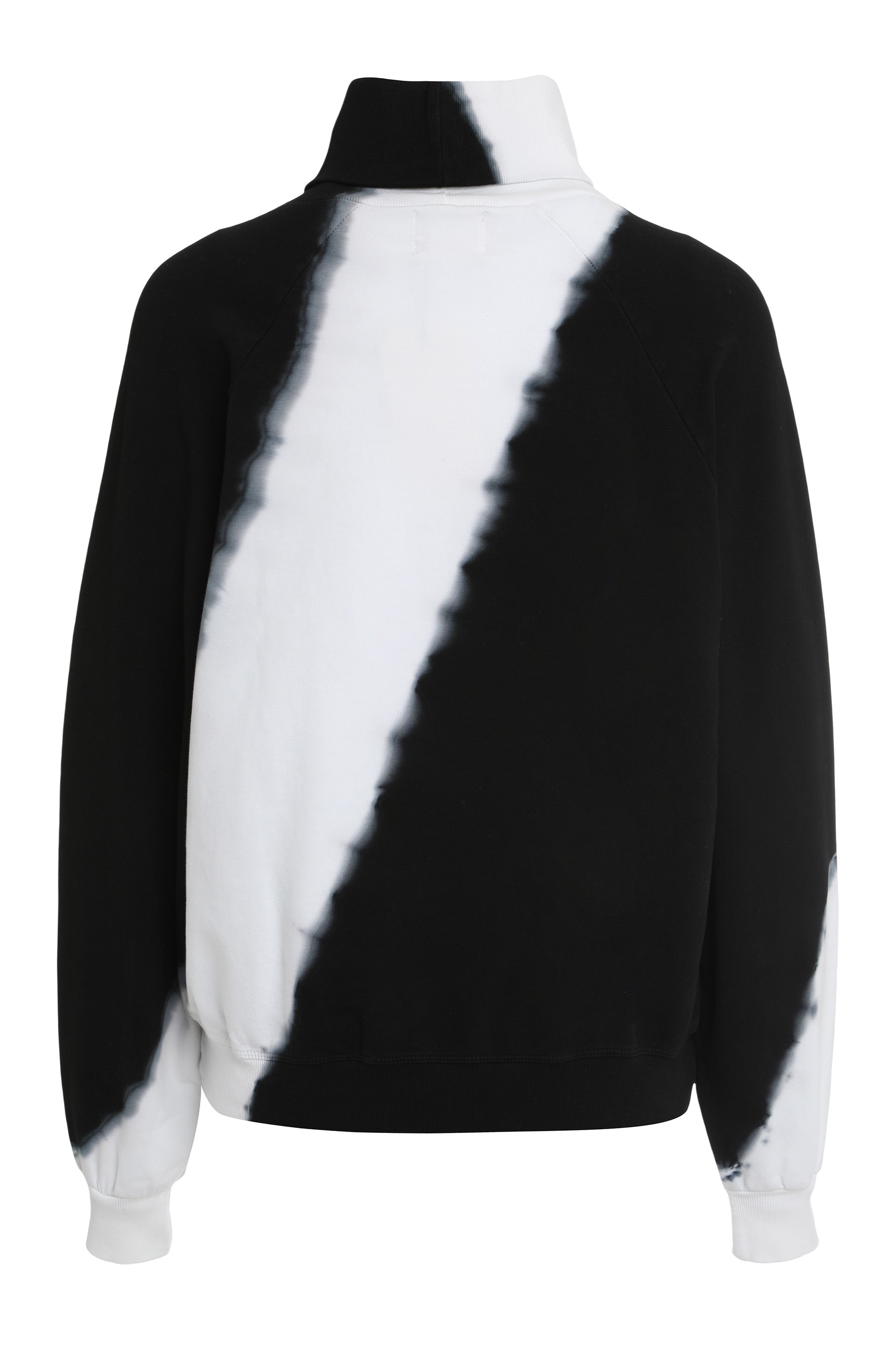 Electric & Rose Tie-Dye Turtleneck Sweater — Black, view 2