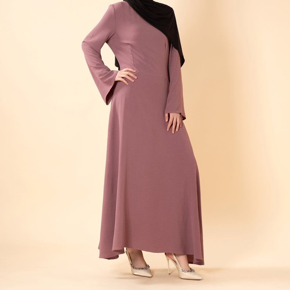 Elegant Flow Crepe Pocket Abaya Dress(MA432), view 4