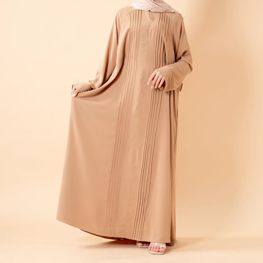 Serene Pleated Georgette Abaya Loose Full-Length Modest Style (MA254), view 8