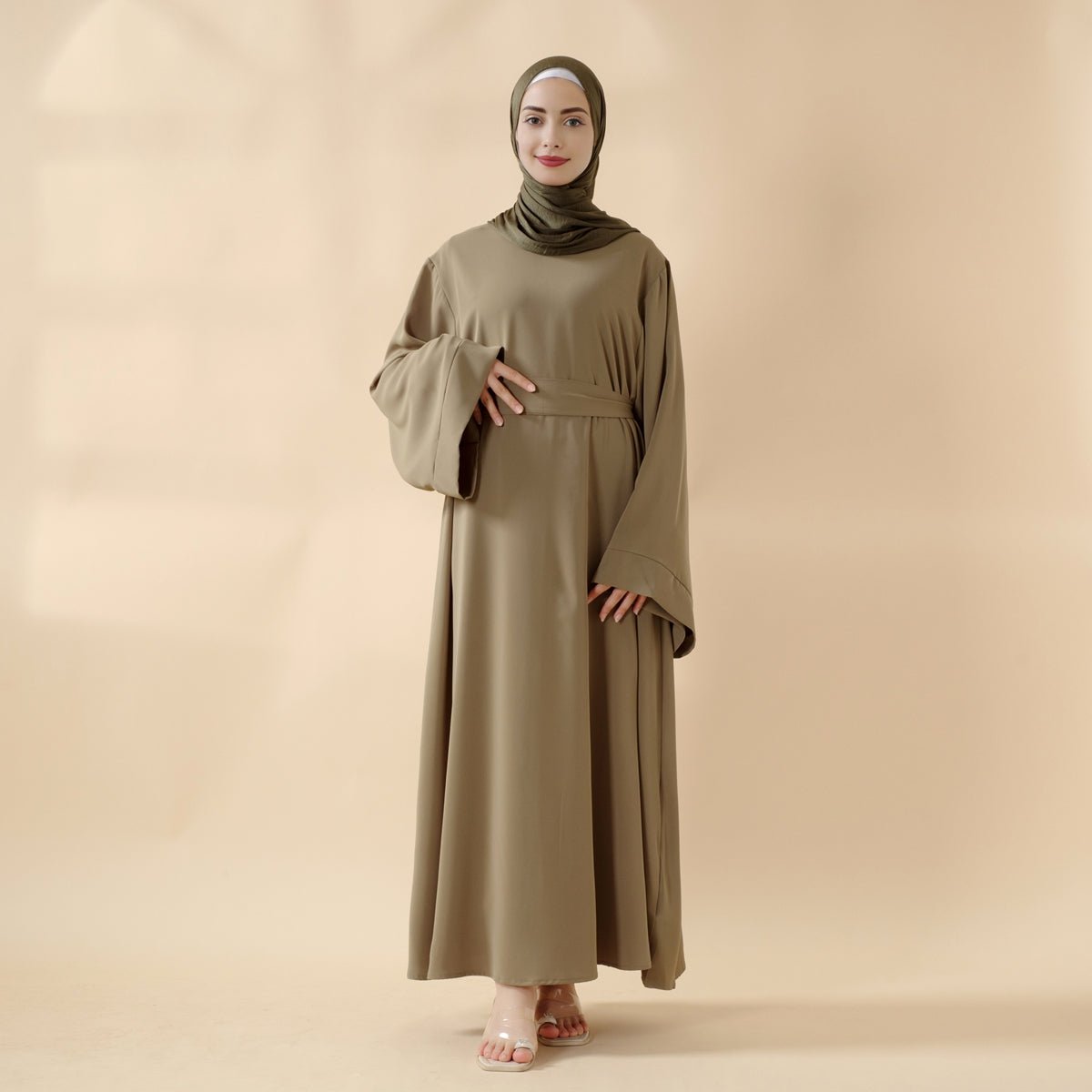 Elegant Solid Color Abaya For Muslimahs (MA036) by Mariam's Collection
