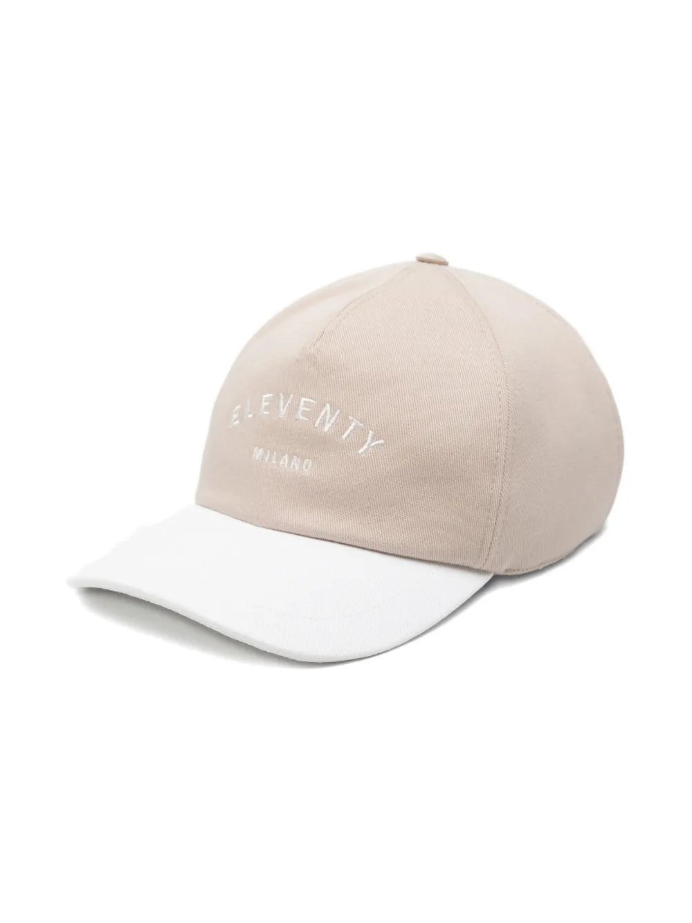 Eleventy Two-Tone Cotton Baseball Cap — Beige by Eleventy