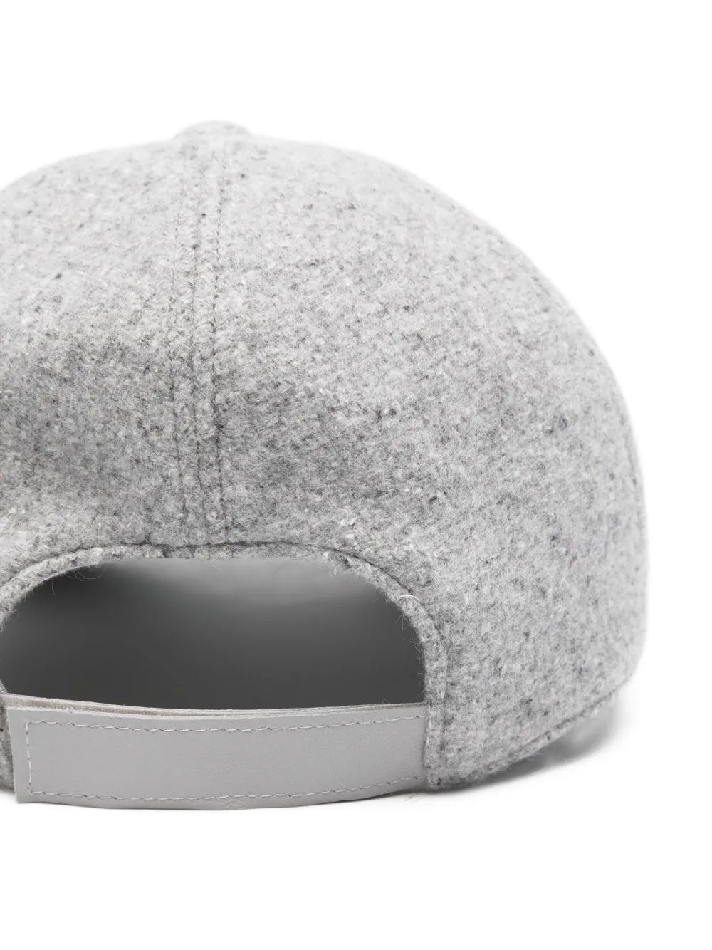 Eleventy Leather-Strap Baseball Cap — grey, view 2