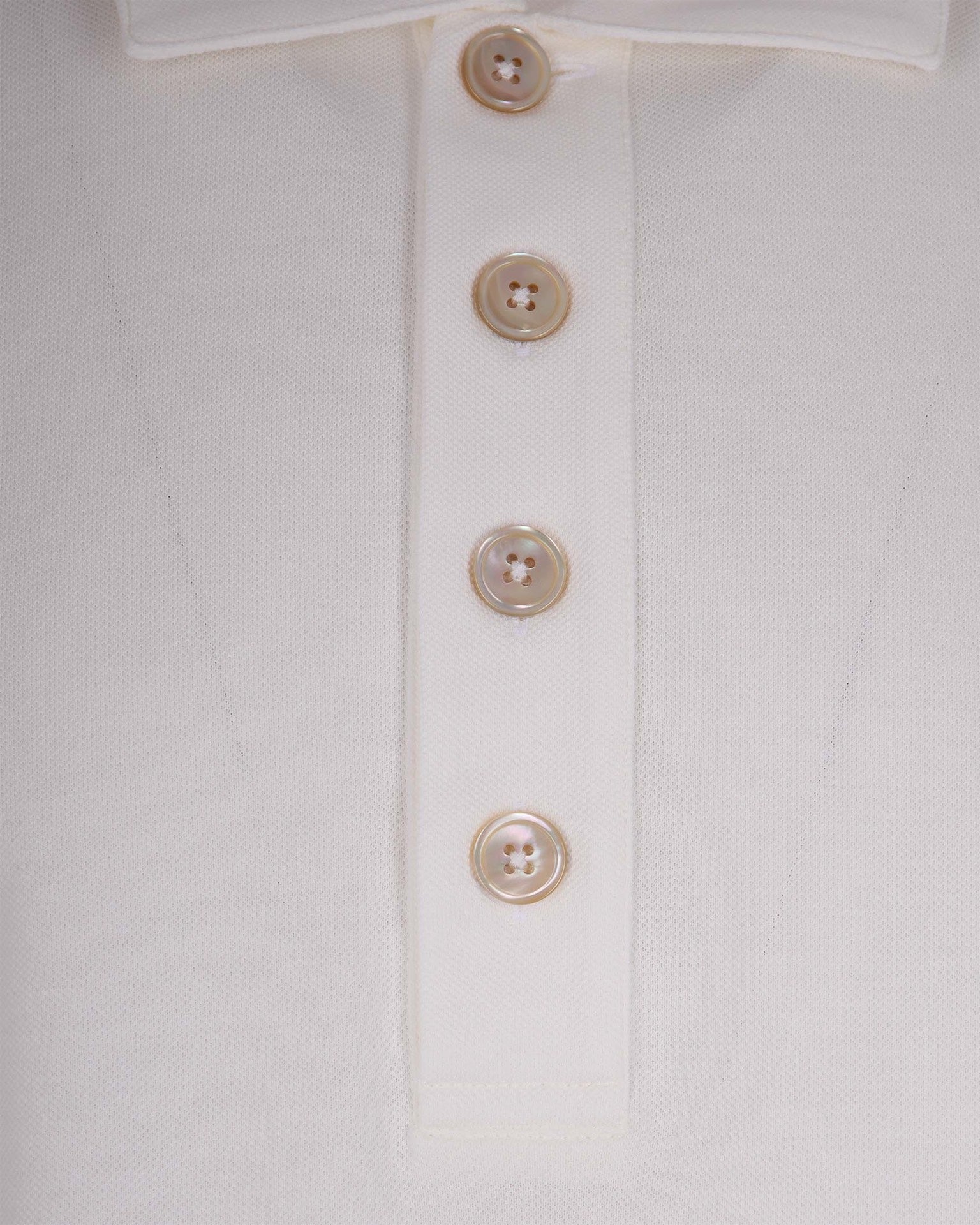 Eleventy Button-Placket Cotton Polo Shirt — White, view 3