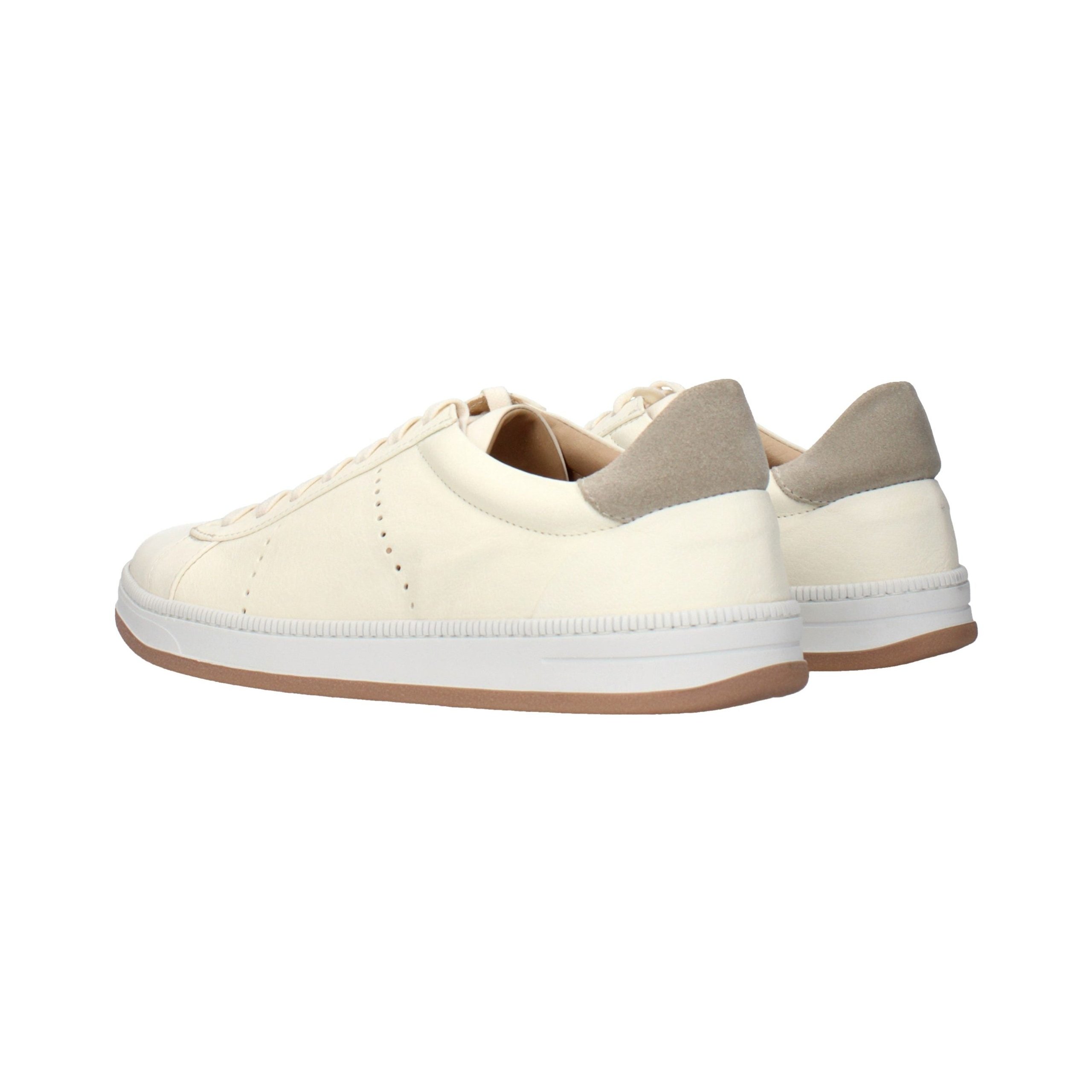 Eleventy Perforated Leather Sneaker — Beige, view 4