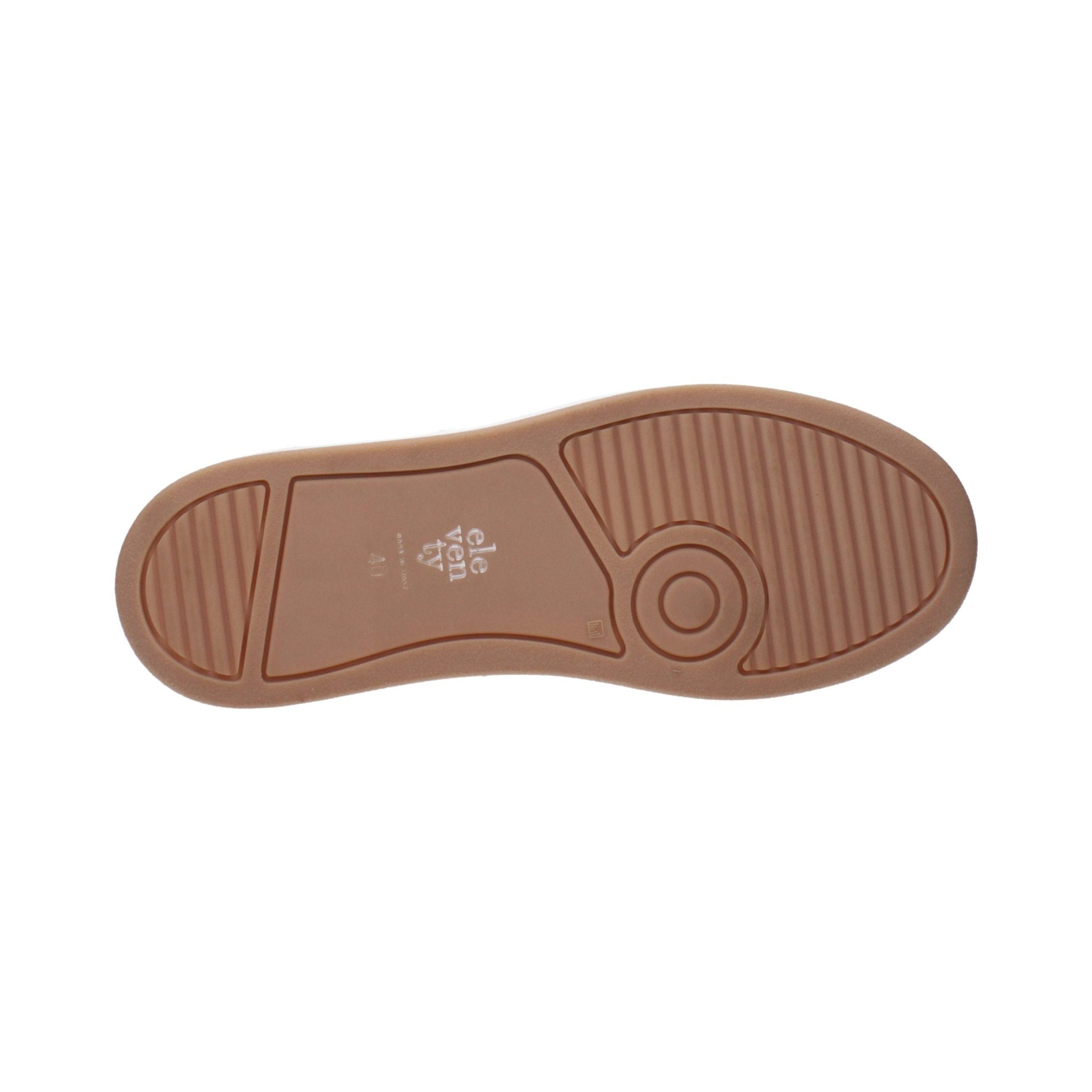Eleventy Perforated Leather Sneaker — Beige, view 5