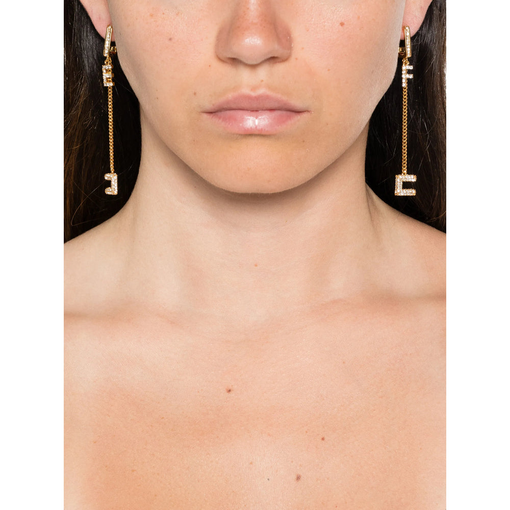 Elisabetta Franchi Chain Link with Logo Accents Bracelet — Gold, view 2