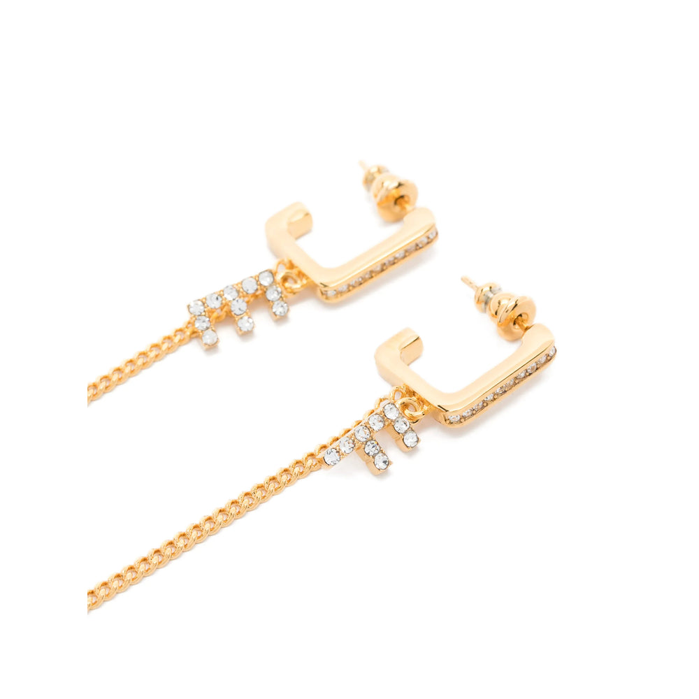 Elisabetta Franchi Chain Link with Logo Accents Bracelet — Gold, view 3