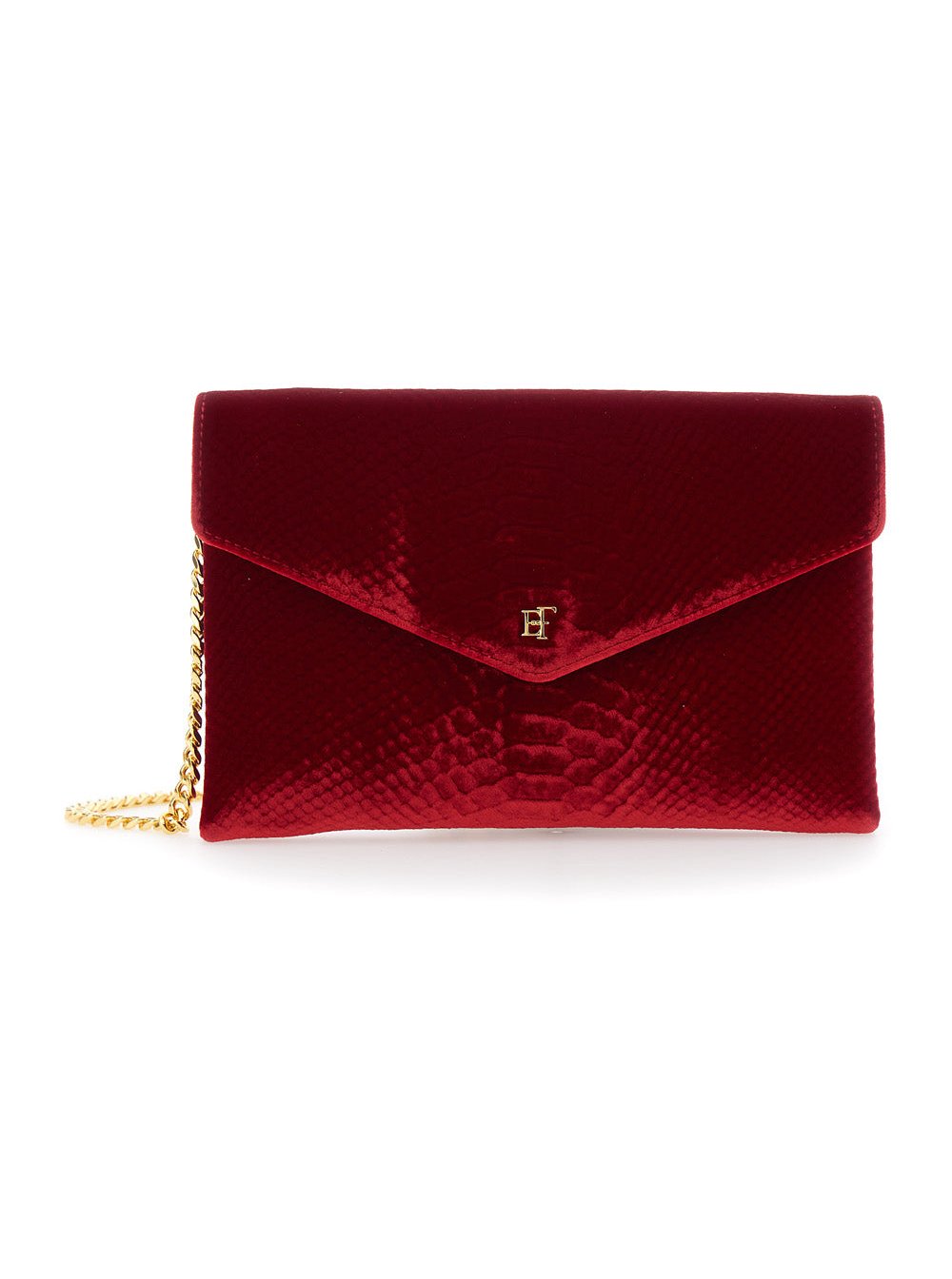 Elisabetta Franchi Velvet Mini Bag — Red by Elisabetta Franchi