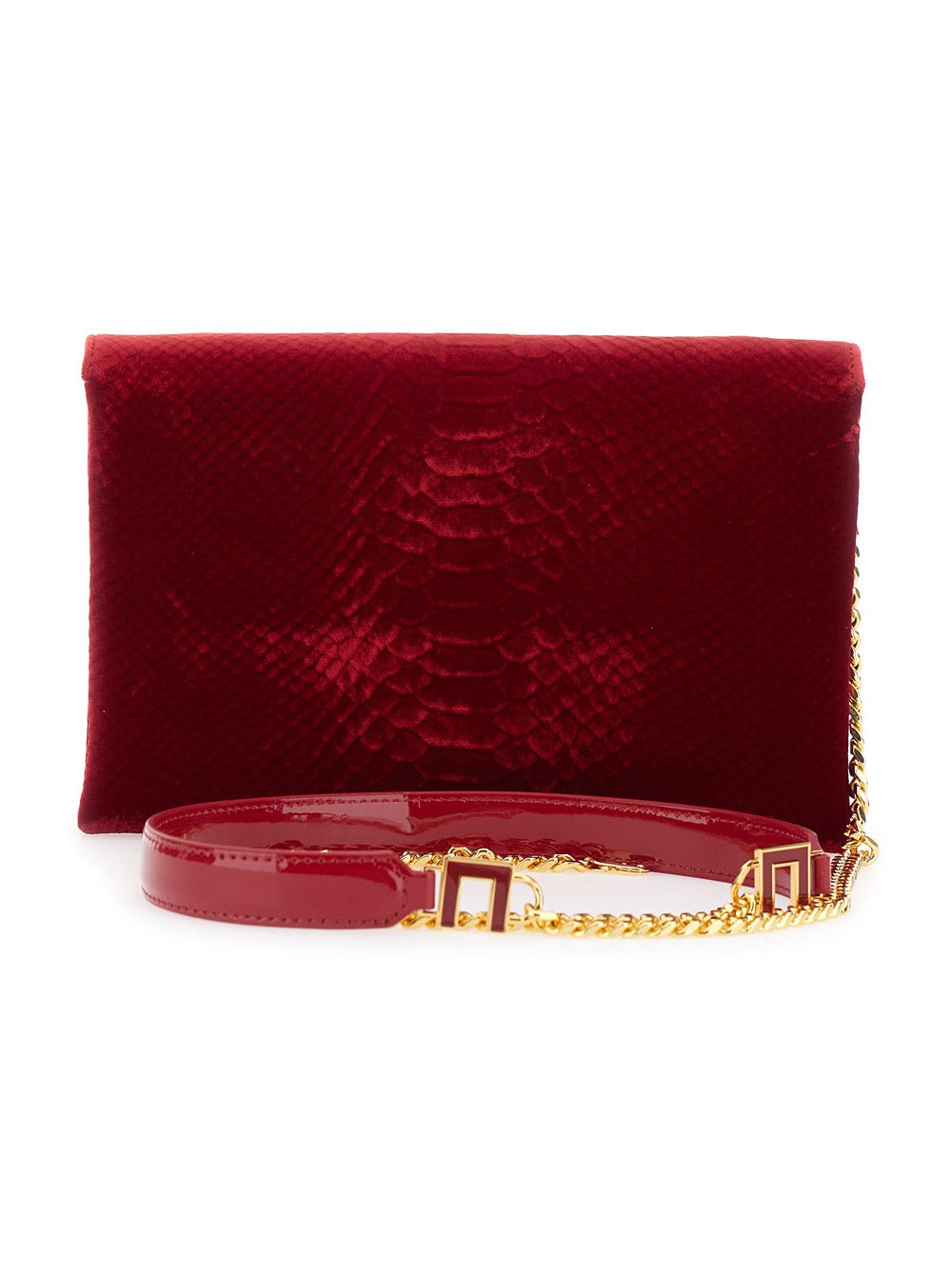 Elisabetta Franchi Velvet Mini Bag — Red, view 2