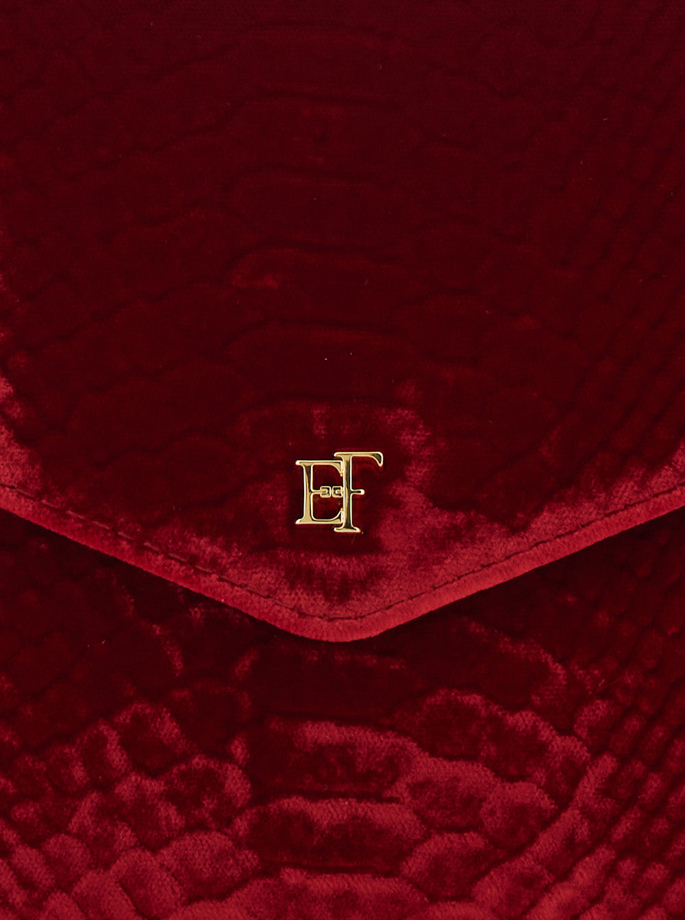 Elisabetta Franchi Velvet Mini Bag — Red, view 3