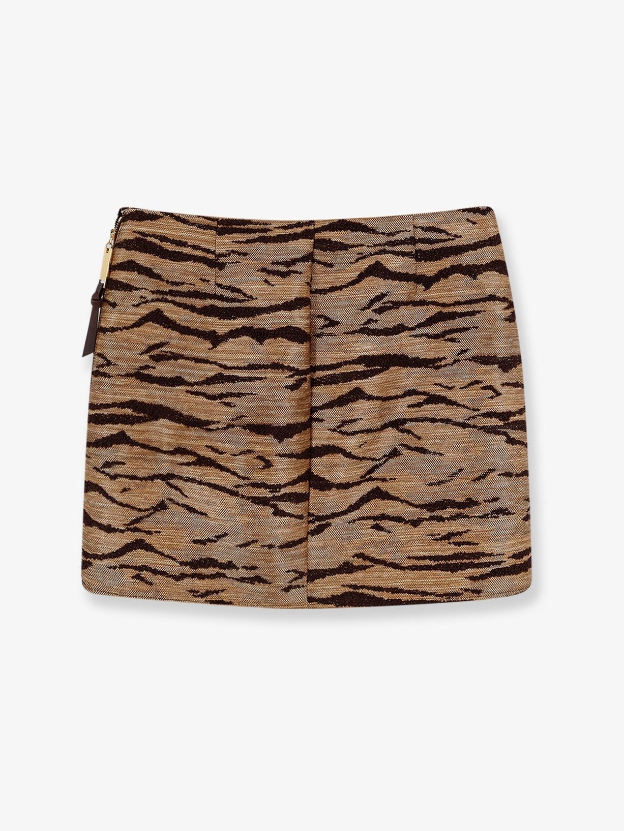 Elisabetta Franchi Embroidered Polyester Mini Skirt — Brown, view 2