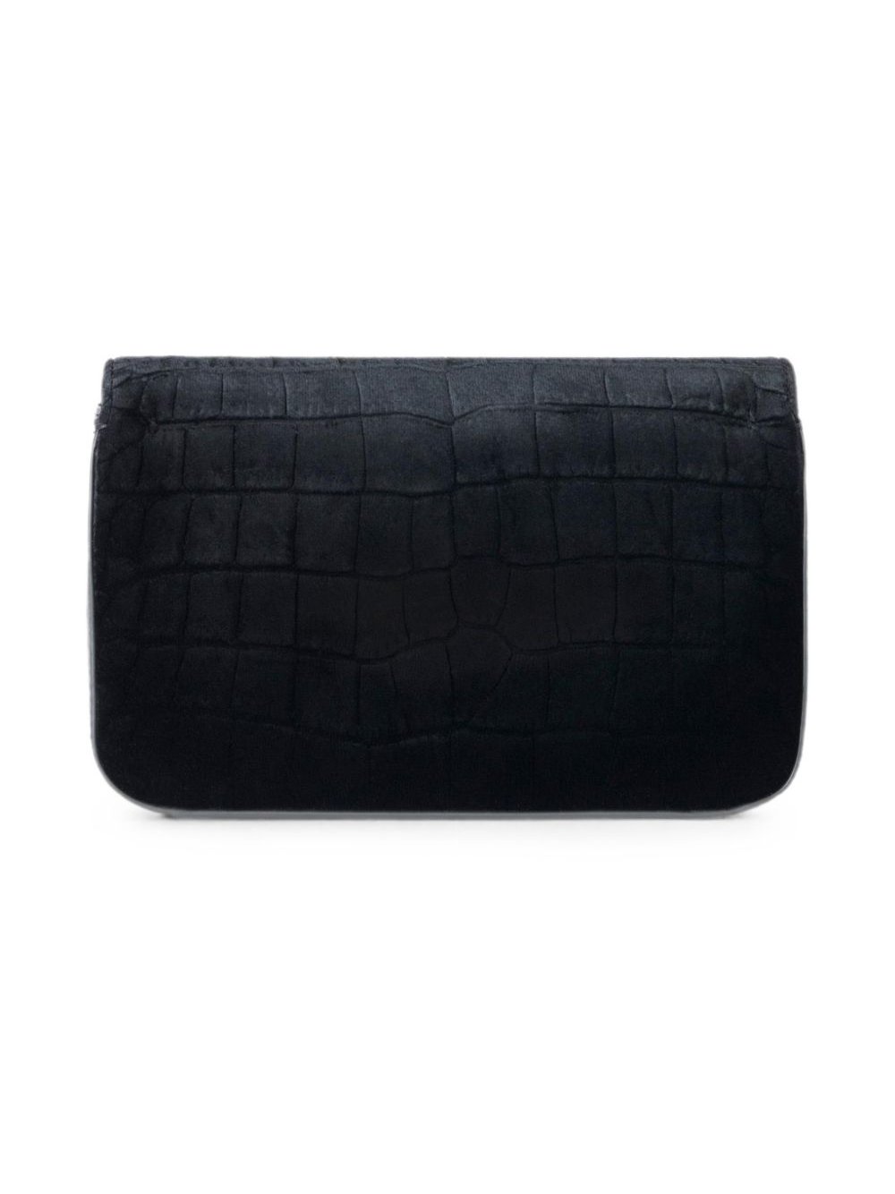 Elisabetta Franchi Velvet Shoulder Bag — Black, view 3
