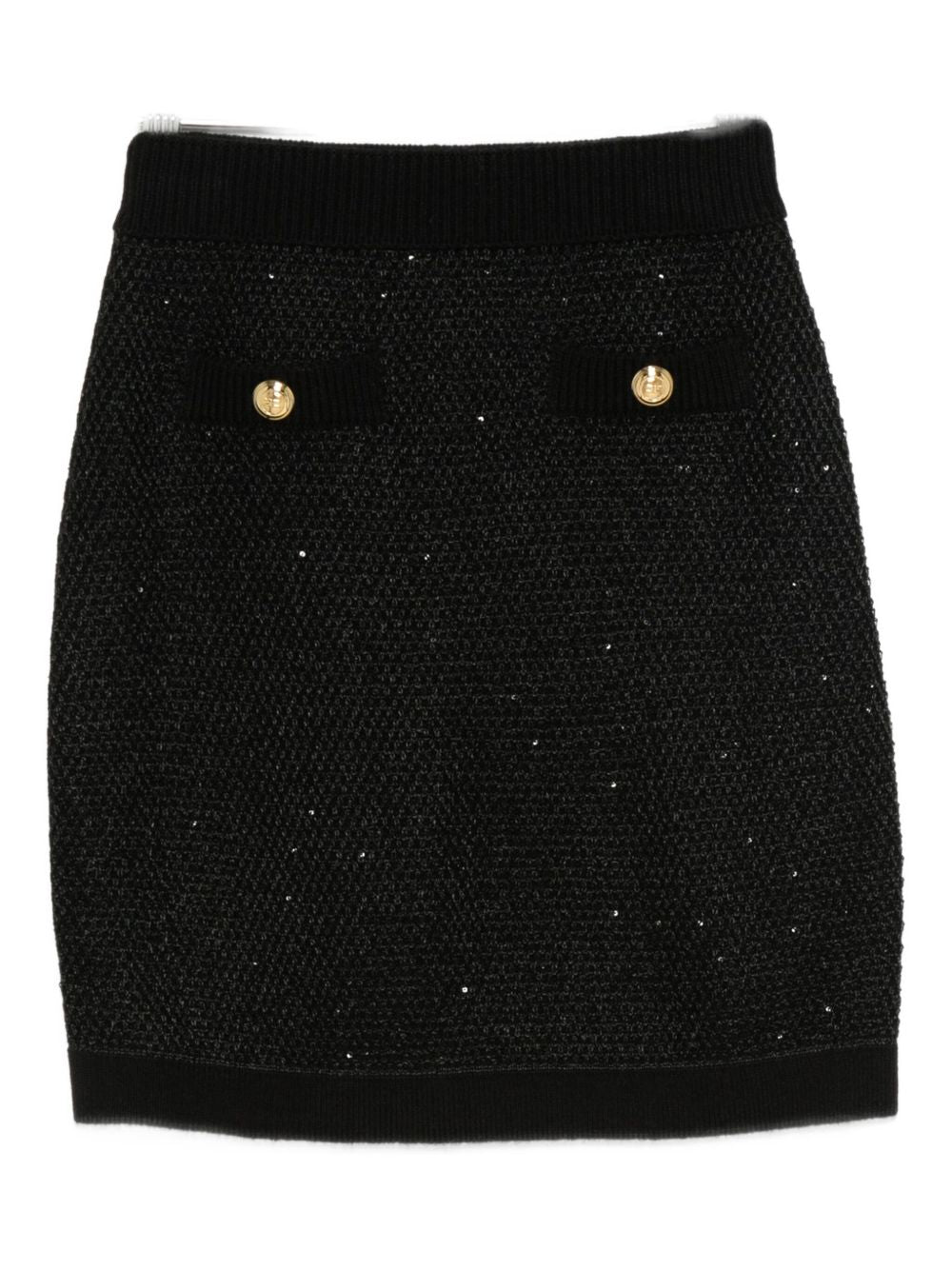 Elisabetta Franchi Wool Knit Skirt — Black by Elisabetta Franchi