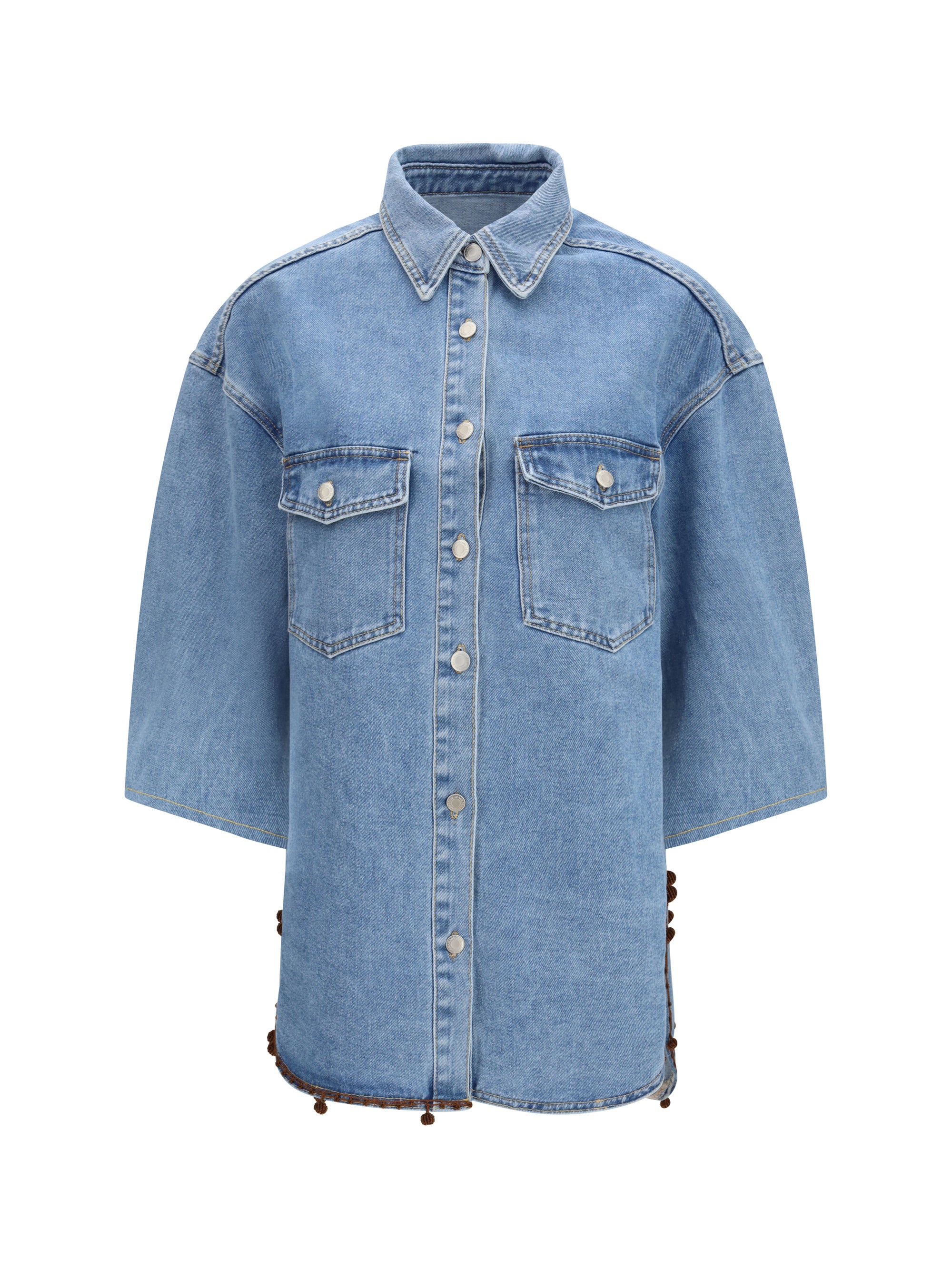 Ella Sequin-Embellished Denim Jacket — Blue by Ella