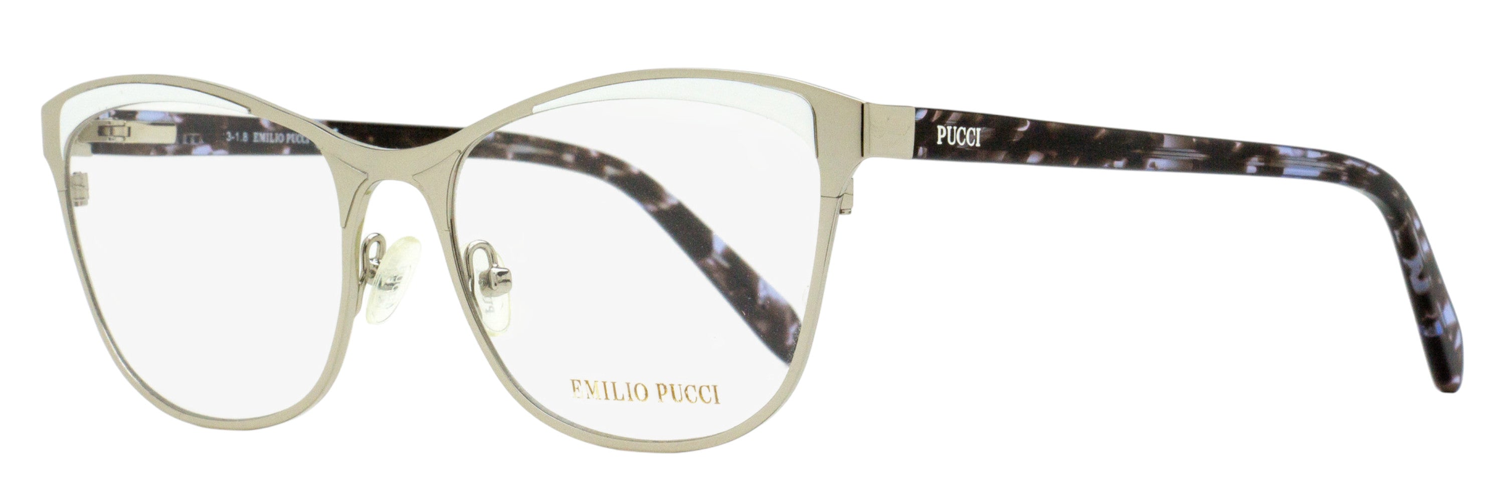 Emilio Pucci EP5084 Butterfly Metal Frame Eyeglasses — Palladium by Emilio Pucci