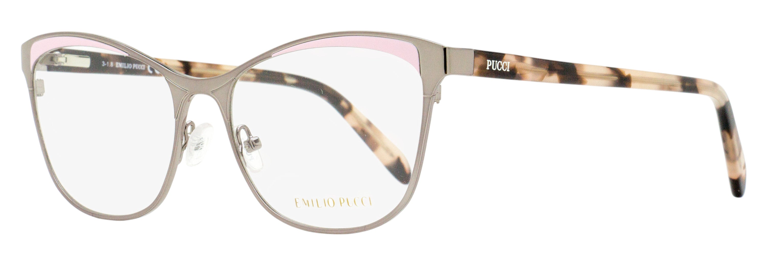 Emilio Pucci EP5084 Butterfly-Frame Eyeglasses — Silver by Emilio Pucci