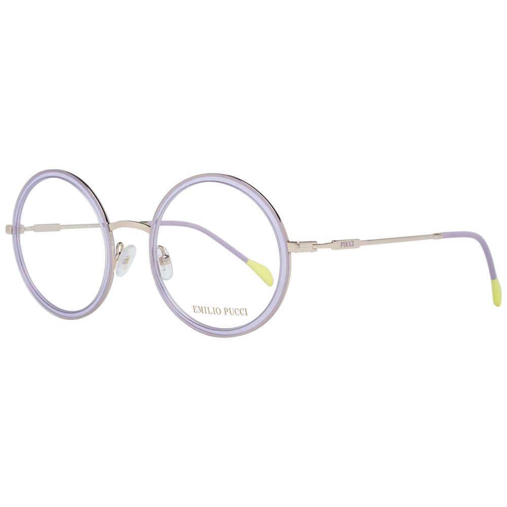 Emilio Pucci PU-1001907 Round Metal & Plastic Eyeglasses — Purple by Emilio Pucci