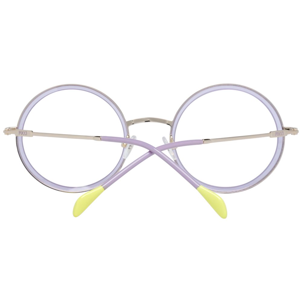 Emilio Pucci PU-1001907 Round Metal & Plastic Eyeglasses — Purple, view 3