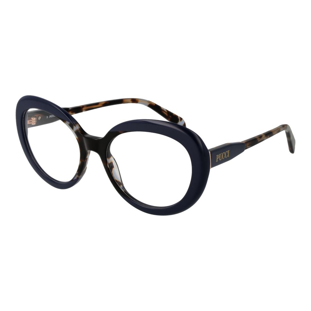 Emilio Pucci PU-1062256 Oval Acetate Eyeglasses — Blue by Emilio Pucci