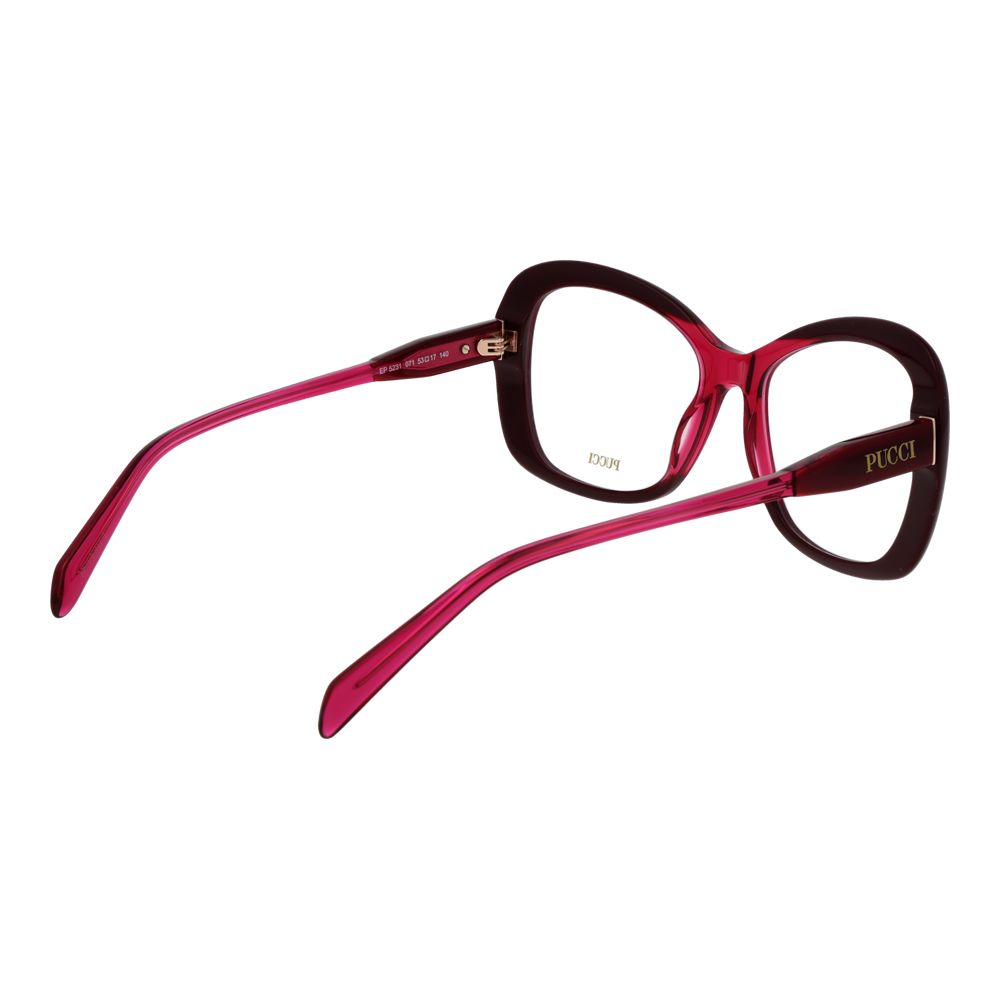 Emilio Pucci PU-1066383 Acetate Butterfly Frame Eyeglasses — Burgundy, view 3