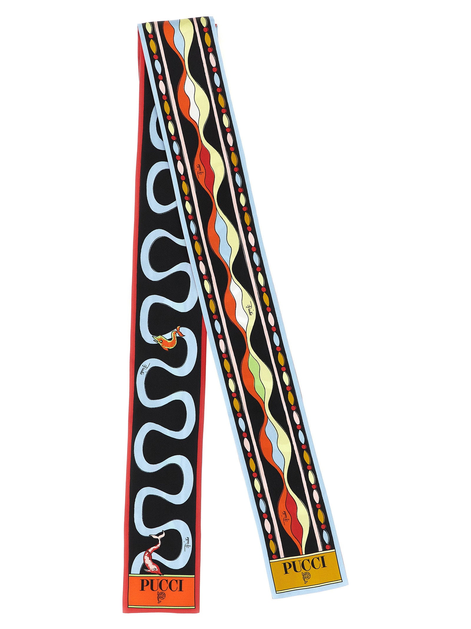 Emilio Pucci Silk Twill Print Scarf — Black by Emilio Pucci