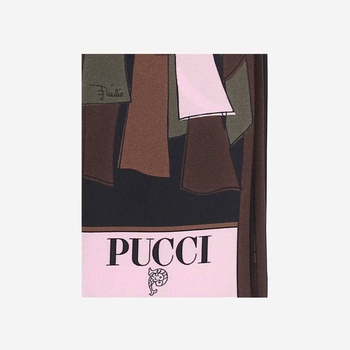Emilio Pucci Mixed Geometric Print Silk Scarf — Multicolor, view 2