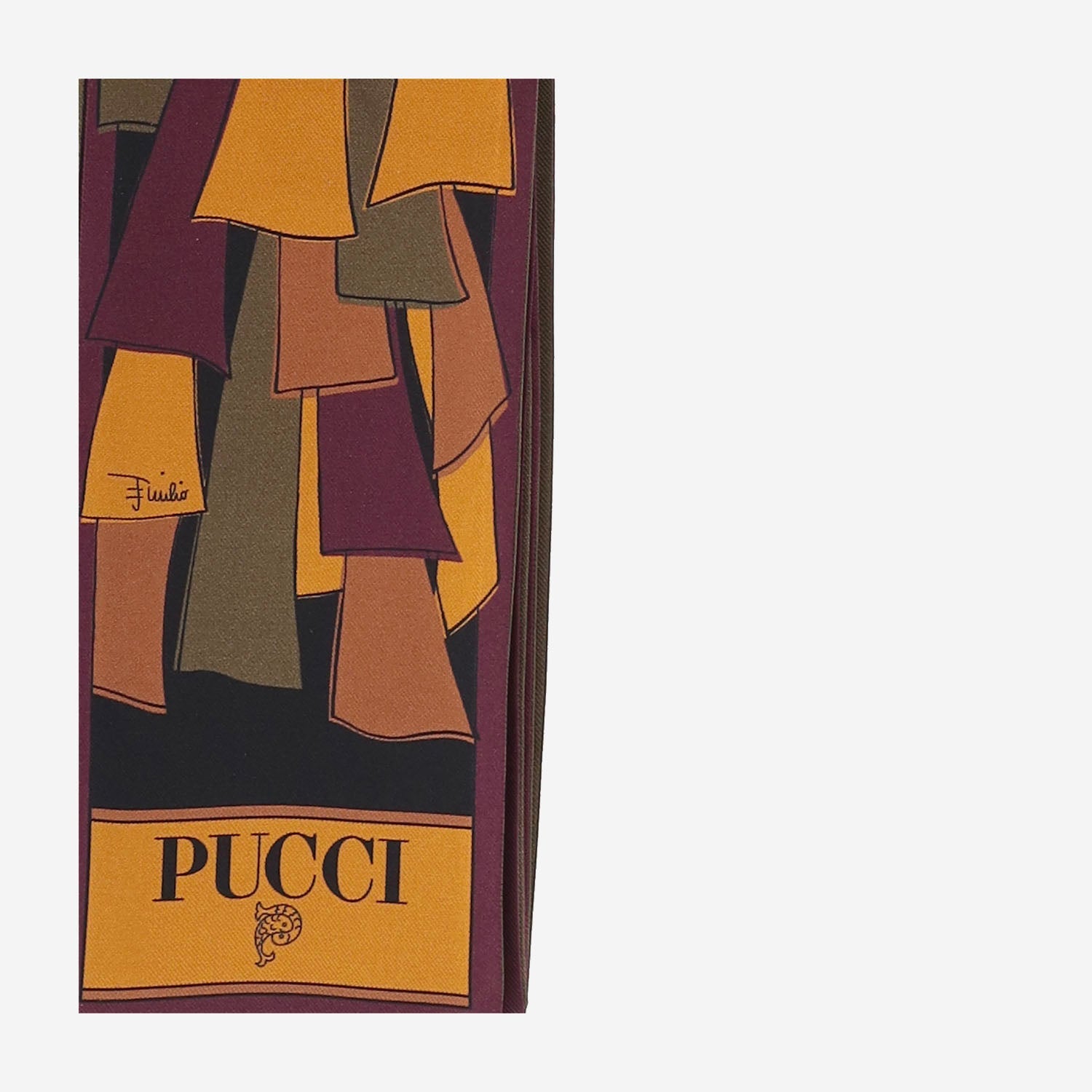 Emilio Pucci Silk Mixed-Print Scarf — Multicolor, view 2