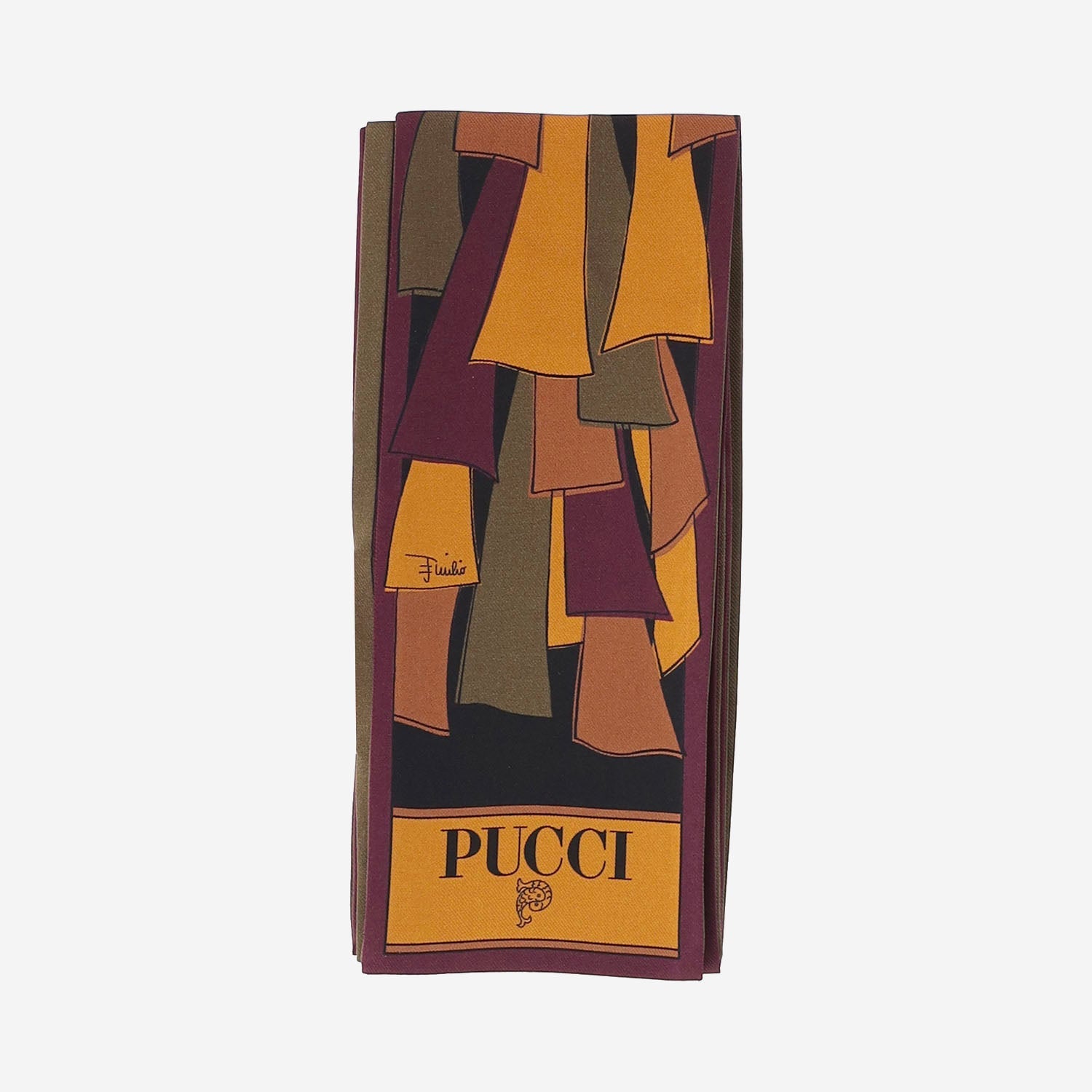 Emilio Pucci Silk Mixed-Print Scarf — Multicolor, view 3
