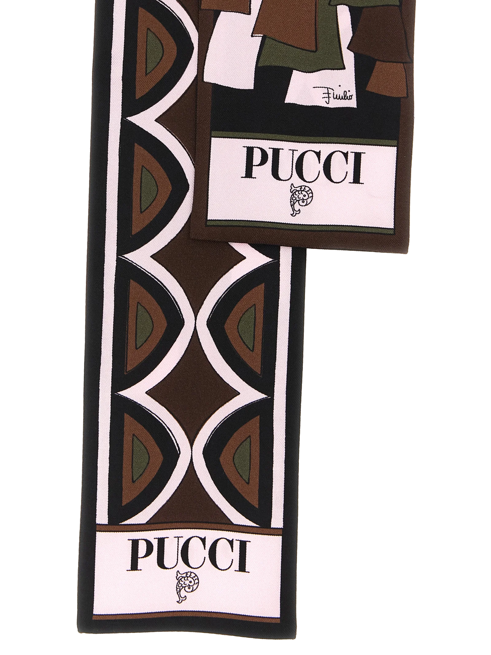 Emilio Pucci Silk Twill Baiadera Scarf — Multicolor, view 3